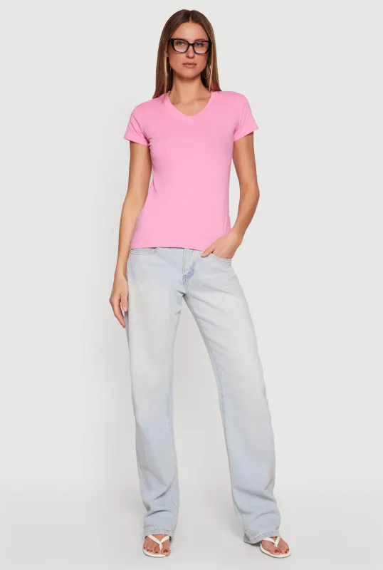 Short Sleeve V-Neck T-Shirt made by Rainbow