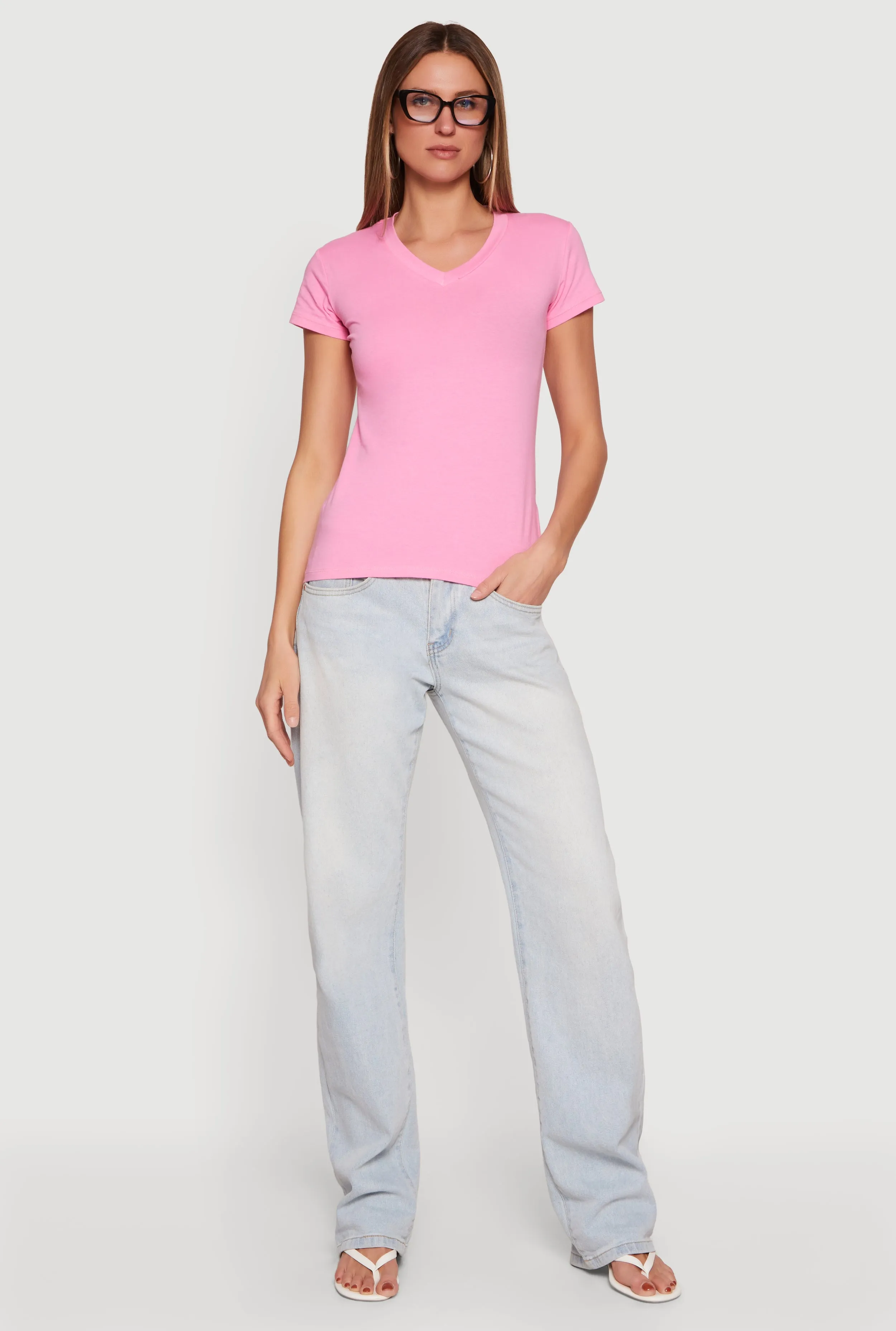 Short Sleeve V-Neck T-Shirt sold by Rainbow