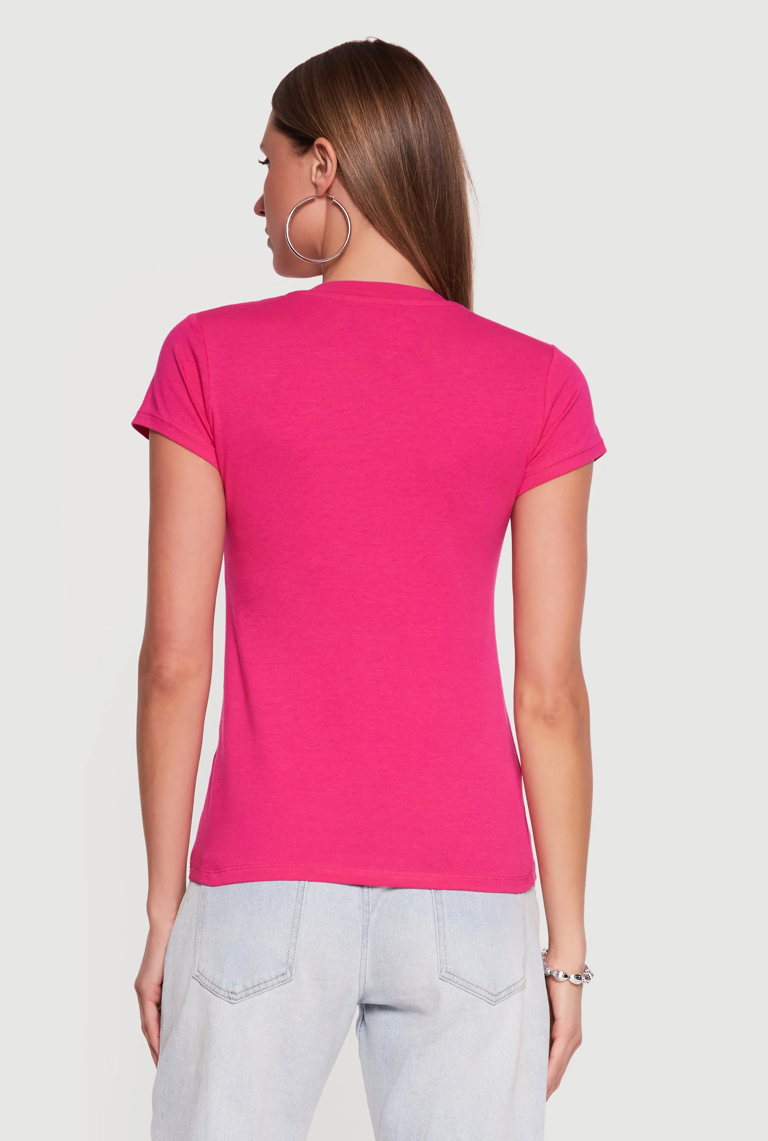 Short Sleeve V-Neck T-Shirt sold by Rainbow product image thumbnail 5