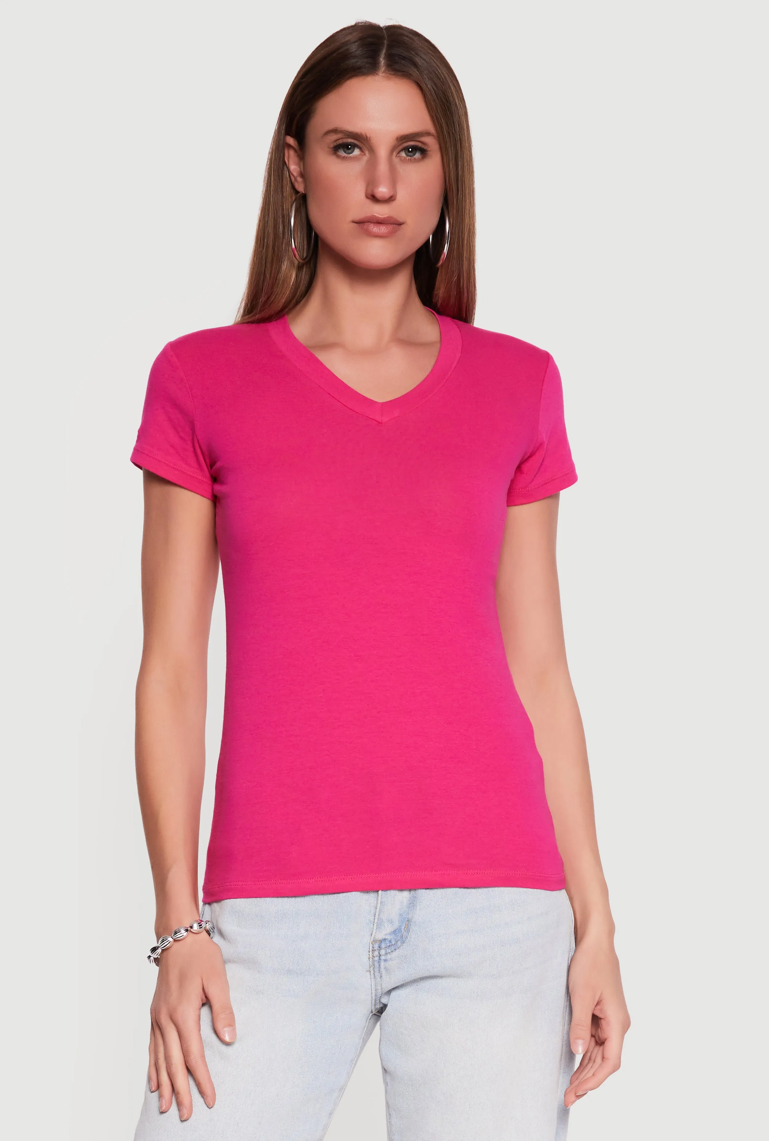 Short Sleeve V-Neck T-Shirt sold by Rainbow product image thumbnail 2