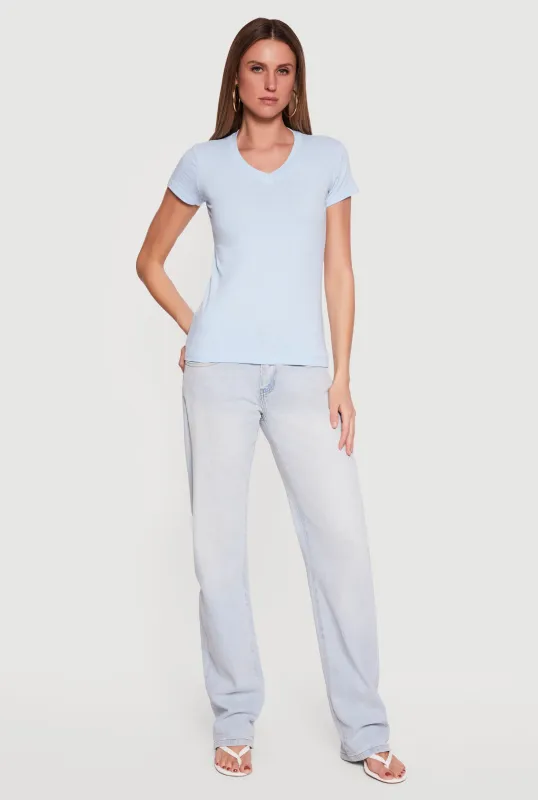 Short Sleeve V-Neck T-Shirt made by Rainbow