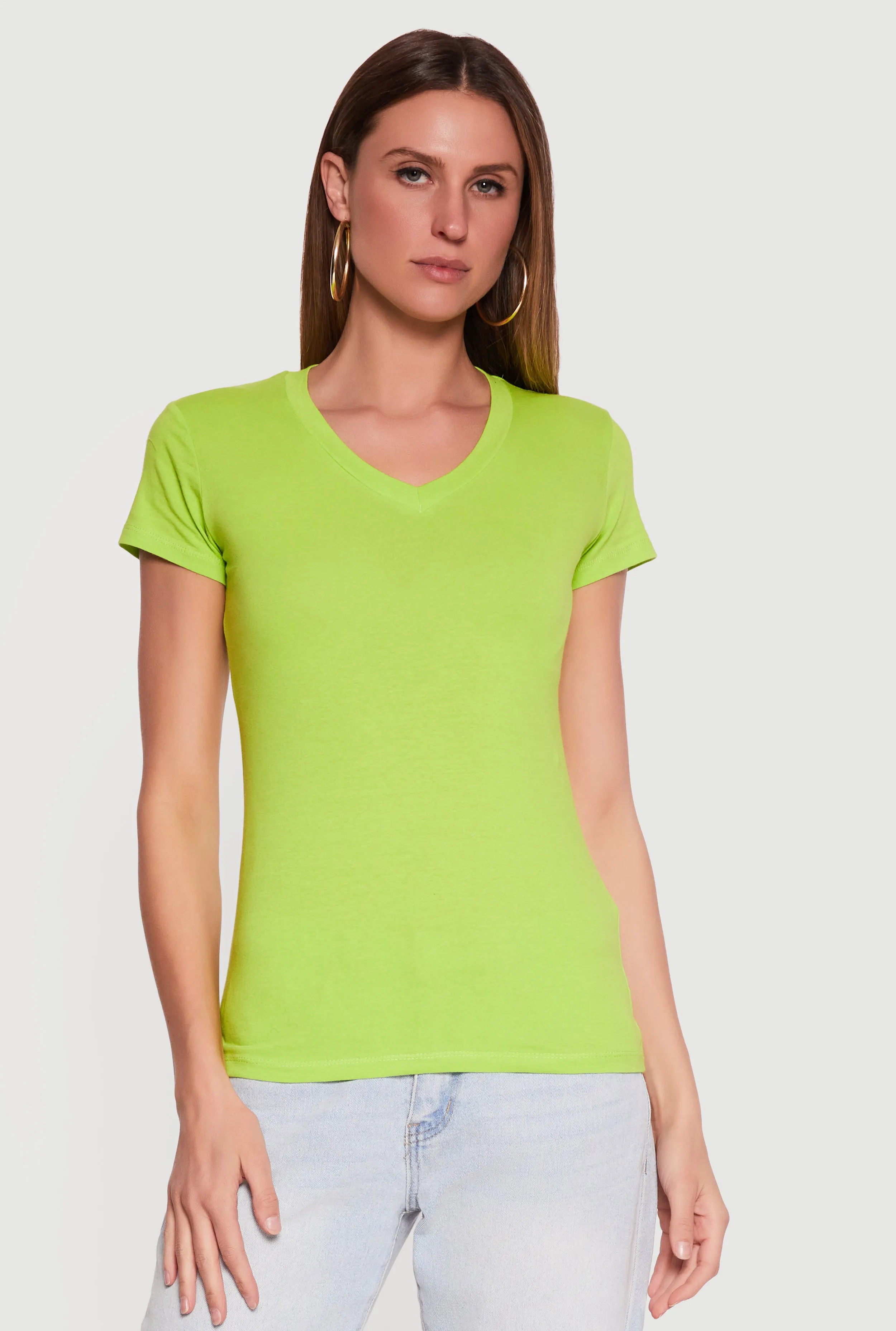Short Sleeve V-Neck T-Shirt sold by Rainbow product image thumbnail 2