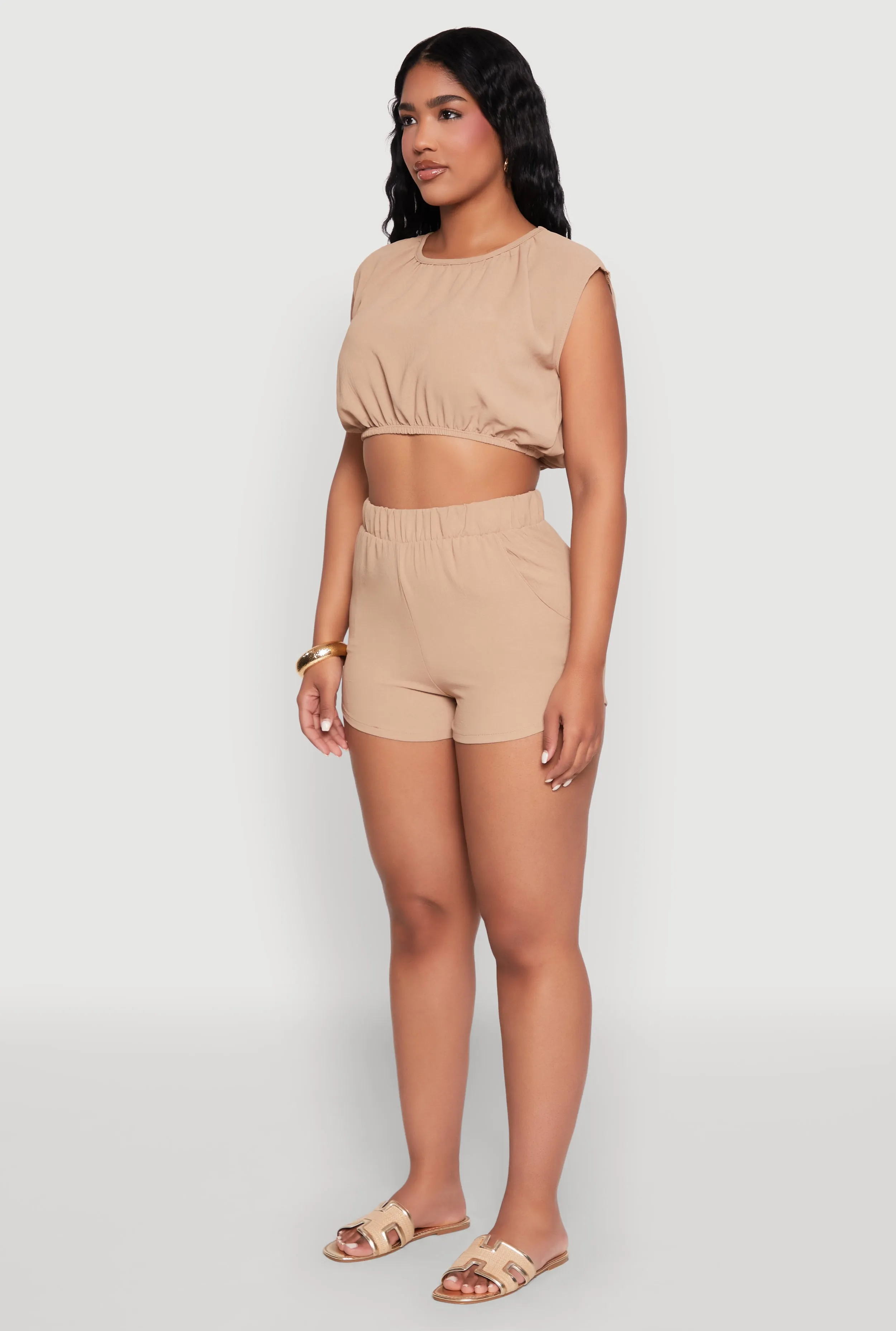 Airy Dolman Sleeve Crop Top sold by Rainbow product image thumbnail 5