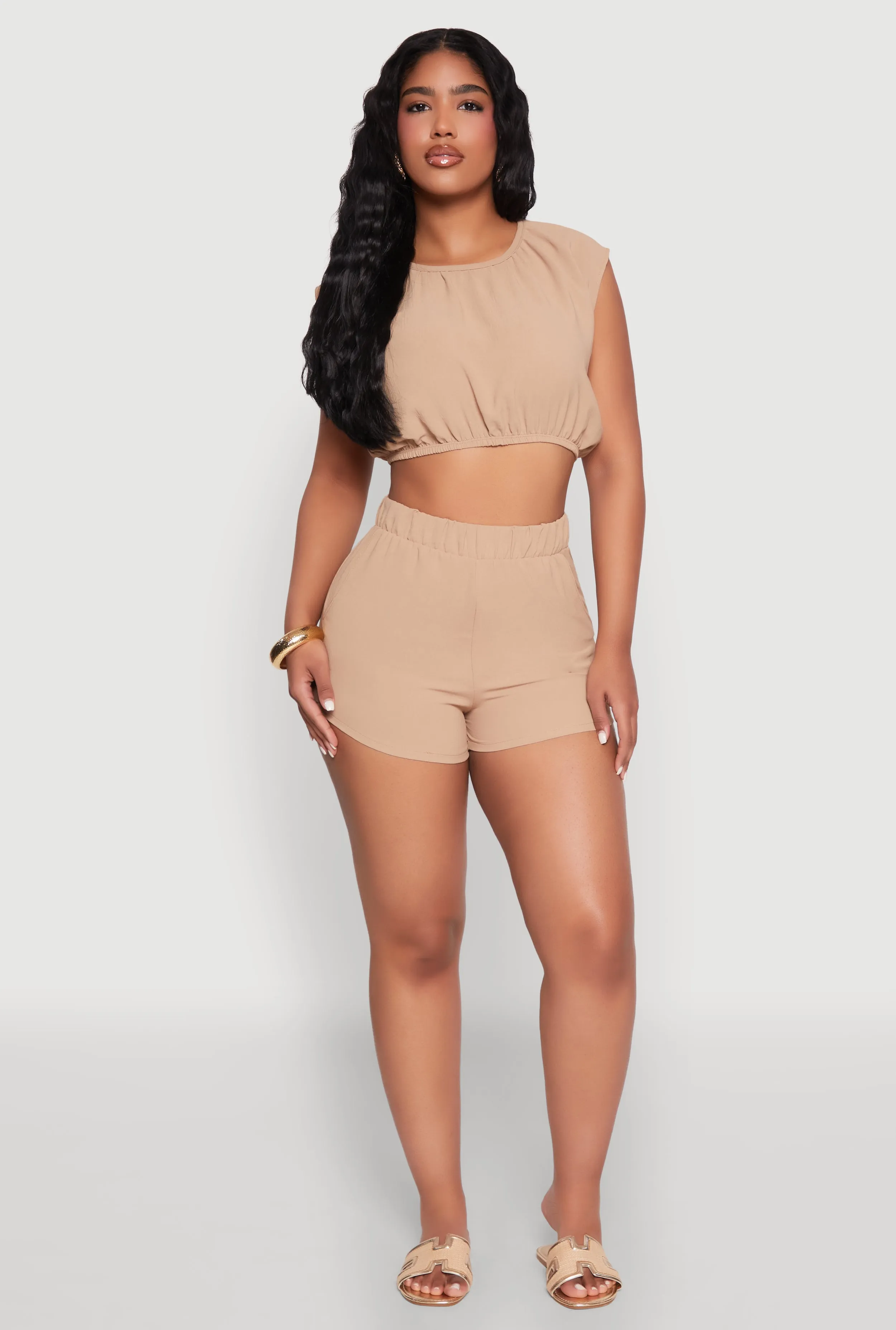 Airy Dolman Sleeve Crop Top sold by Rainbow product image thumbnail 2