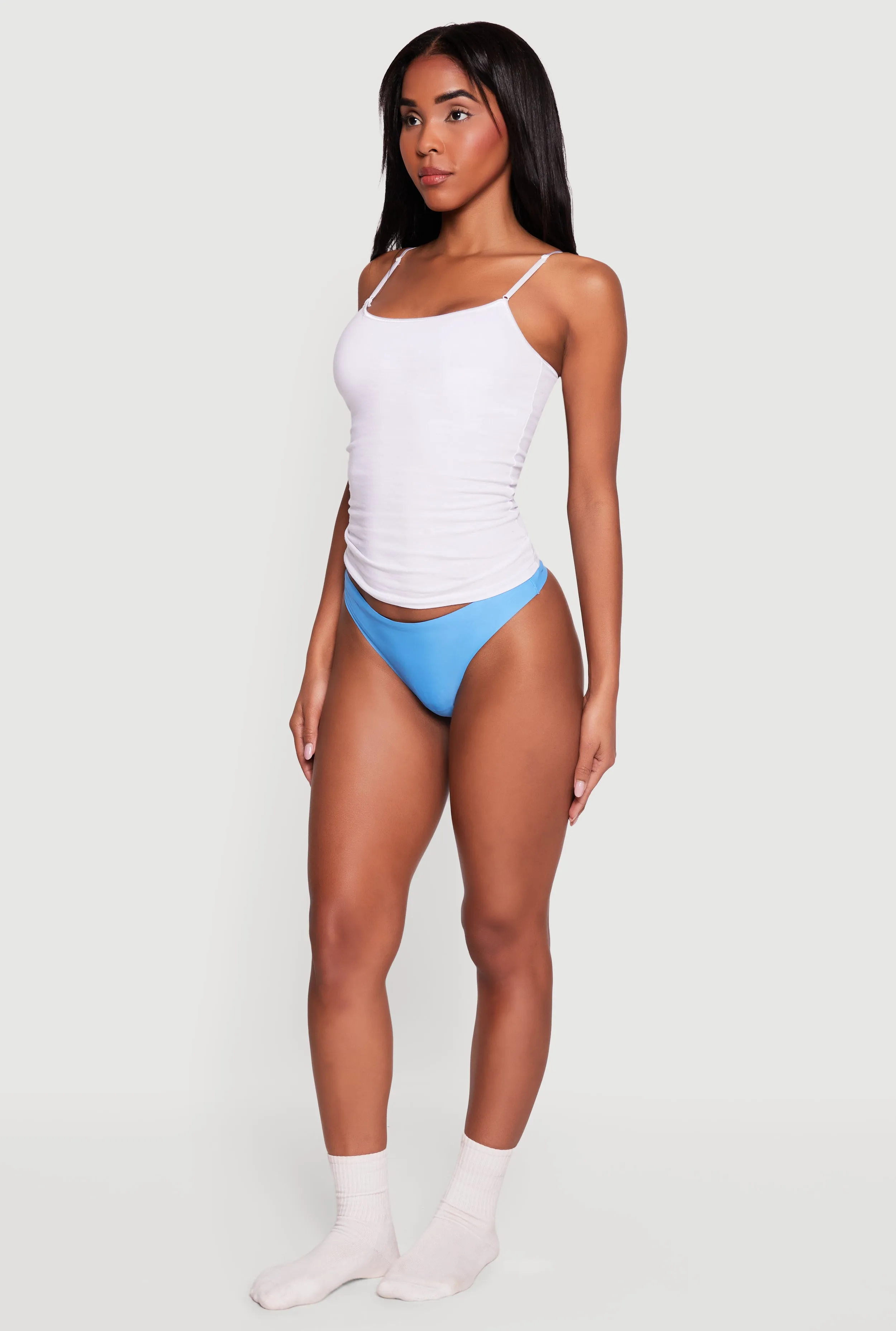 Solid Seamless Laser Cut Thong Panty sold by Rainbow product image thumbnail 3