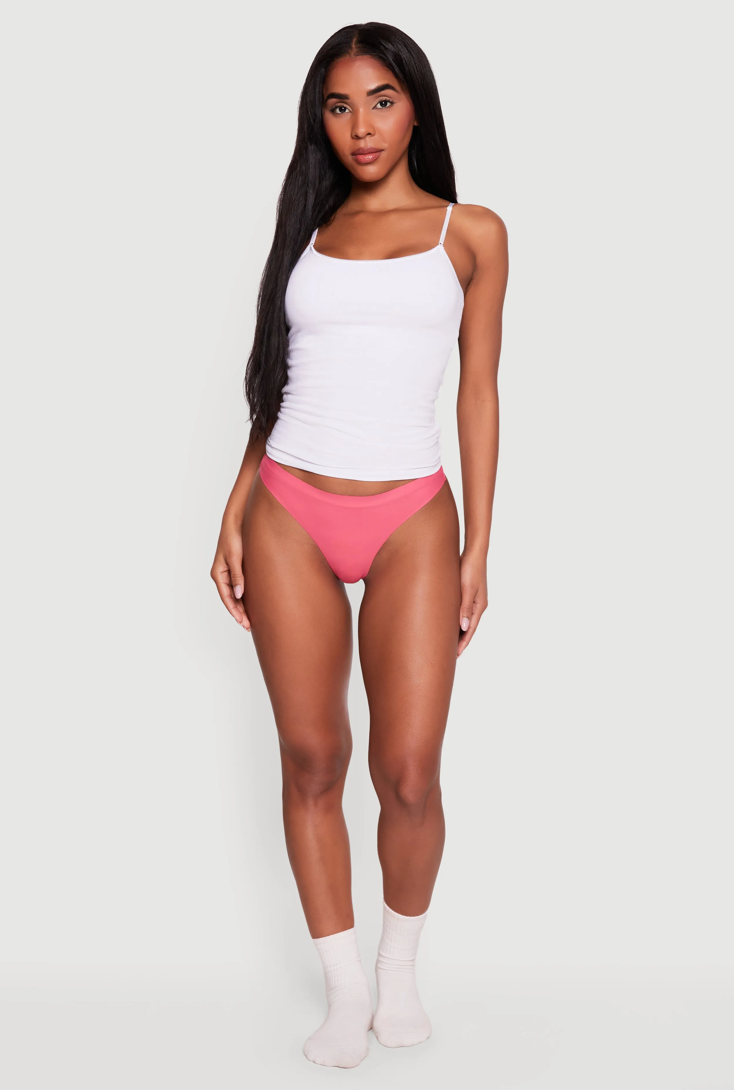 Solid Seamless Laser Cut Thong Panty sold by Rainbow product image thumbnail 2