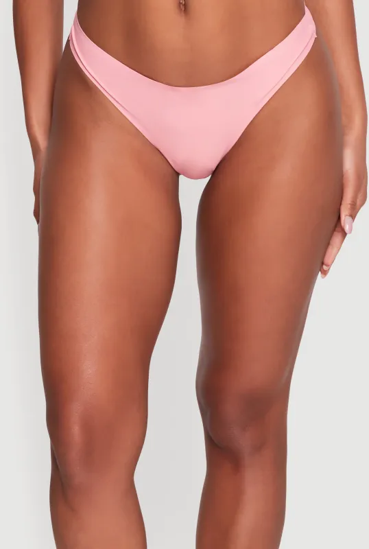 Solid Seamless Laser Cut Thong Panty made by Rainbow