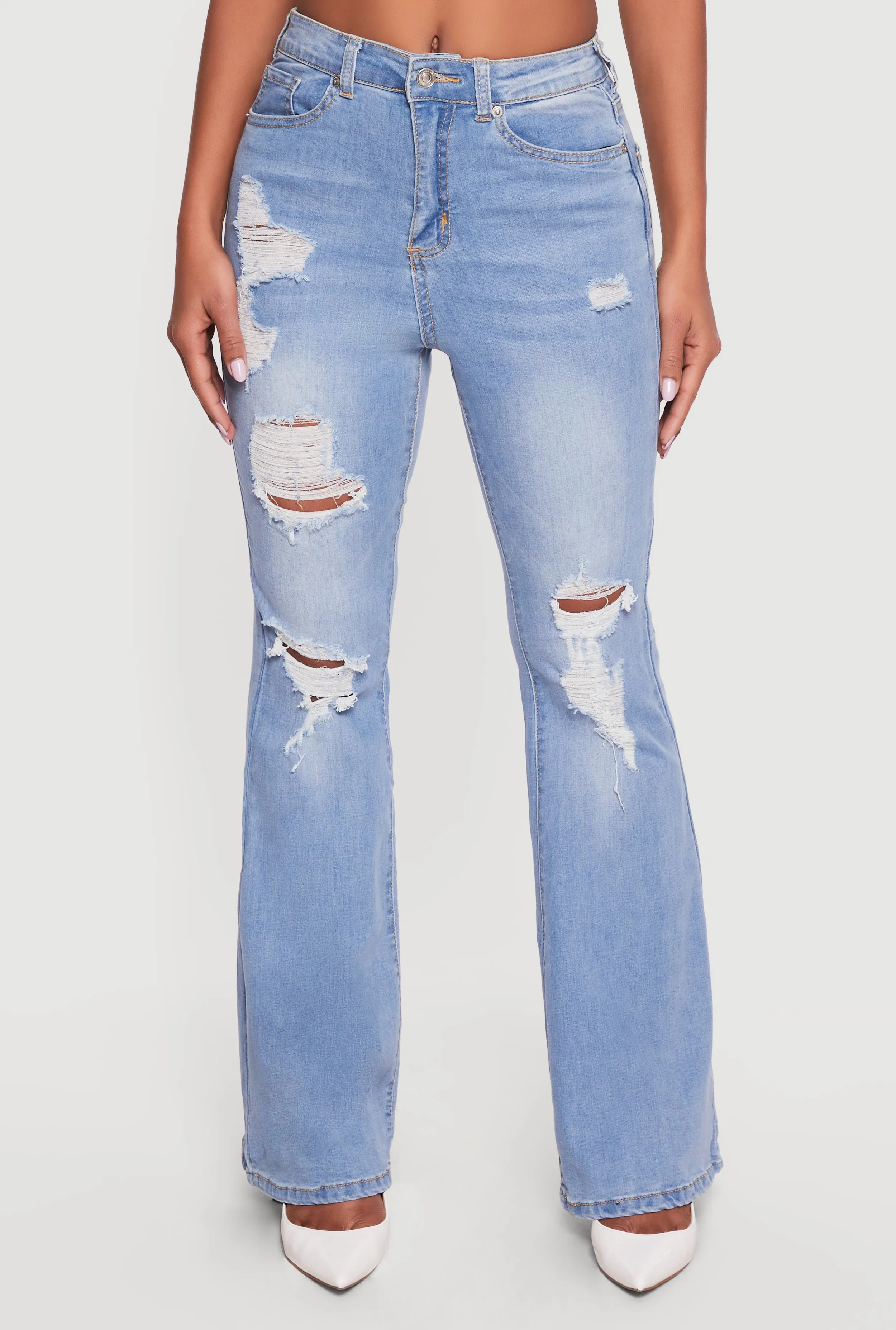 WAX Distressed Flare Jeans sold by Rainbow product image thumbnail 3