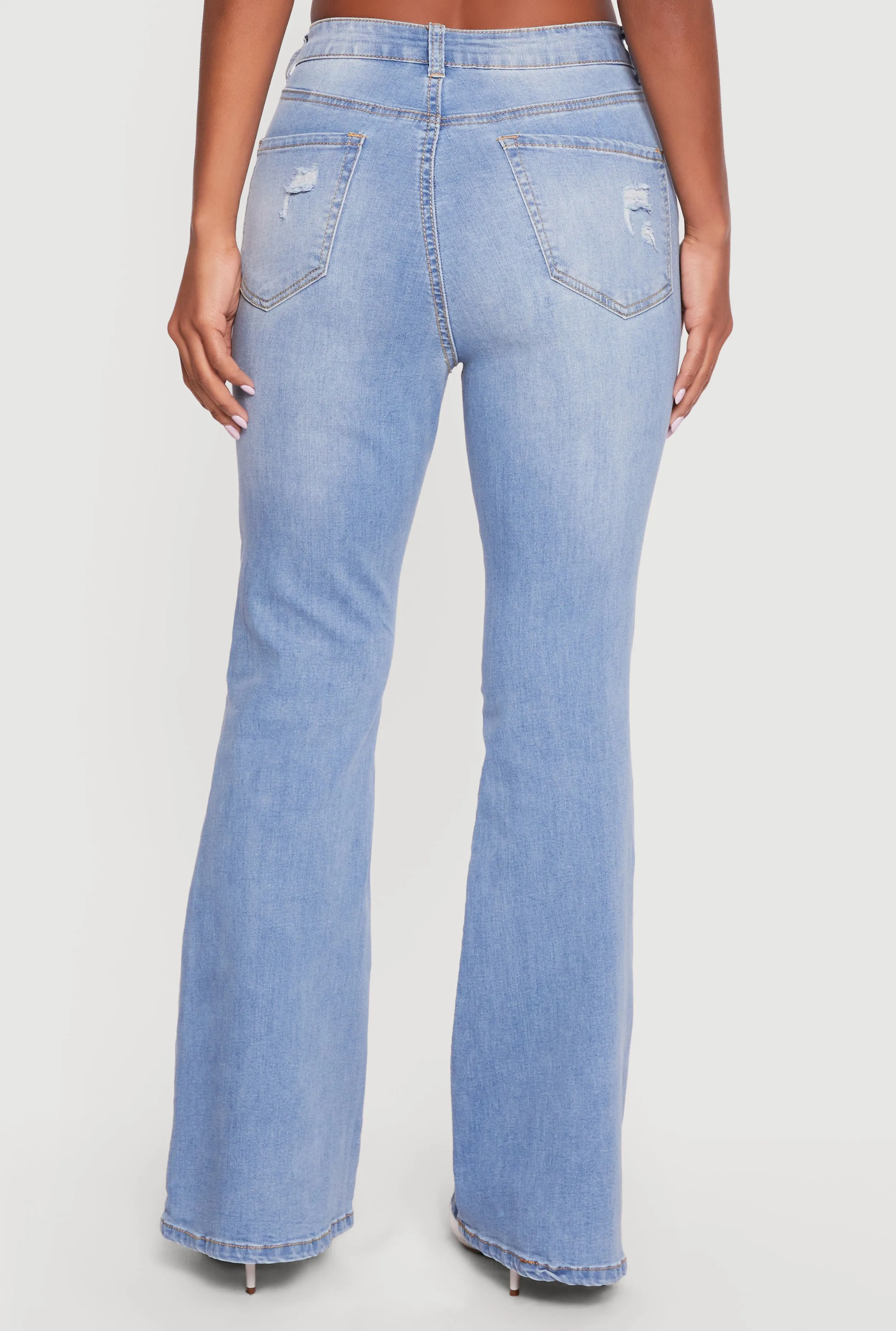 WAX Distressed Flare Jeans sold by Rainbow product image thumbnail 5