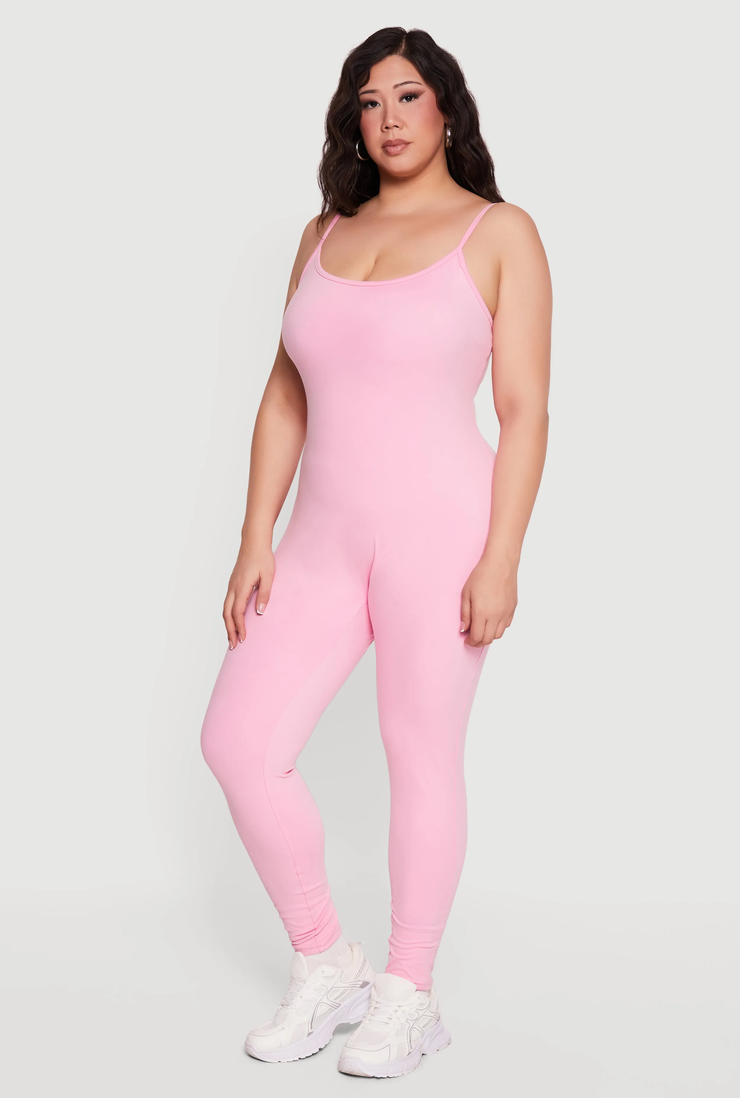 Plus Size Scoop Neck Spaghetti Strap Catsuit sold by Rainbow product image thumbnail 2