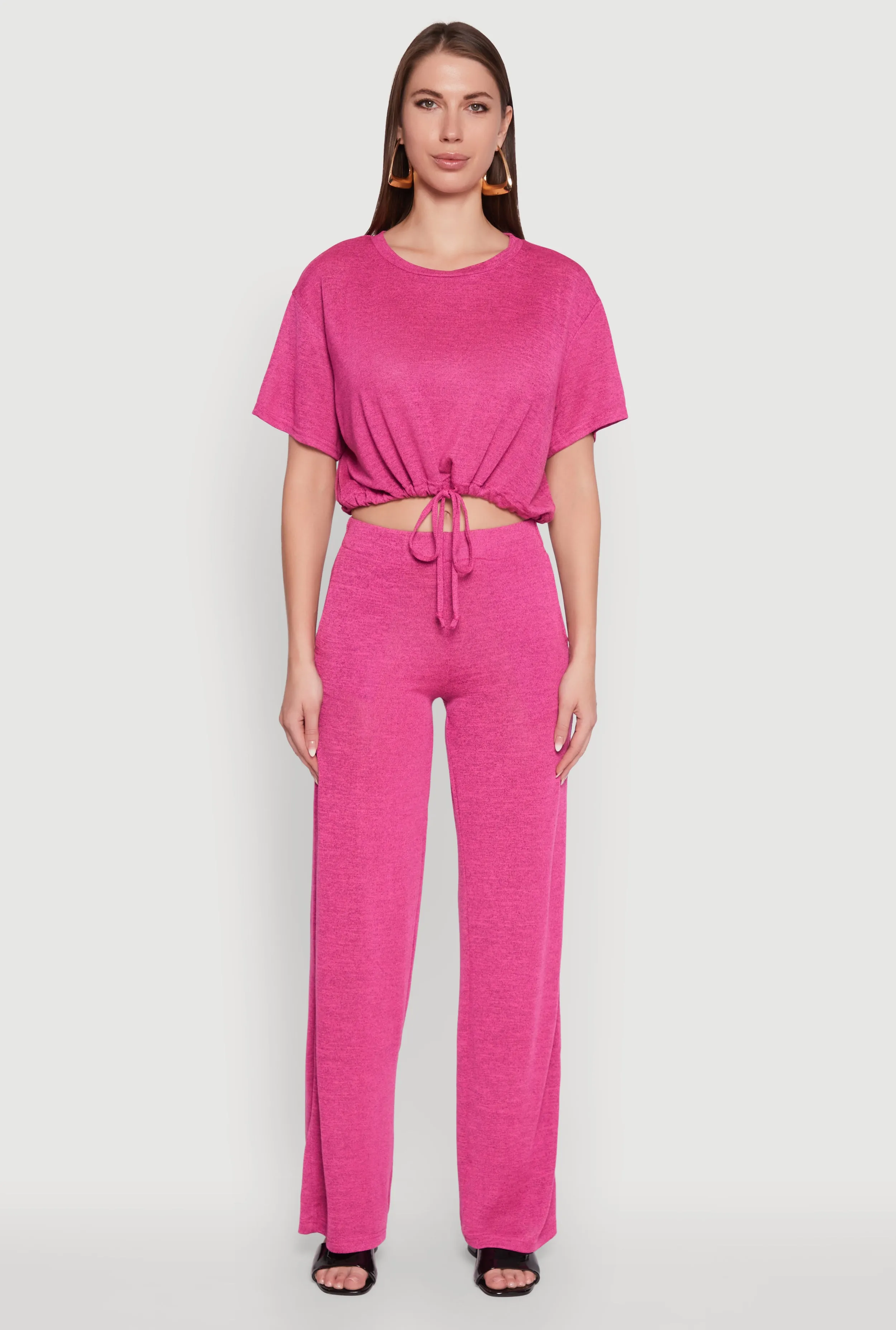 Daisy High Waisted Straight Leg Brushed Knit Pants sold by Rainbow product image thumbnail 2