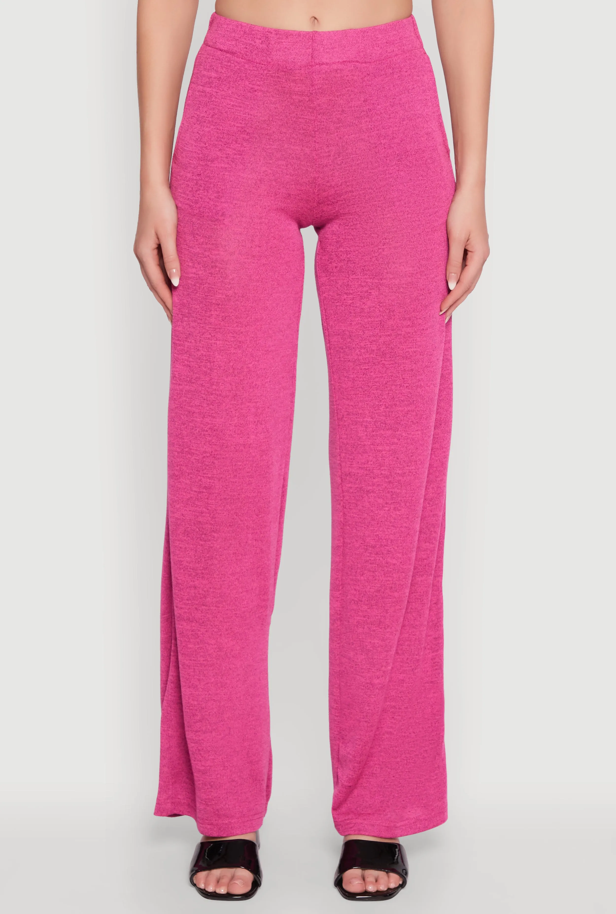 Daisy High Waisted Straight Leg Brushed Knit Pants sold by Rainbow product image thumbnail 3