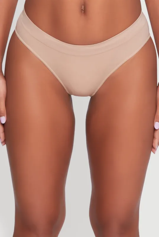 Solid Laser Cut Seamless Bikini Panty sold by Rainbow