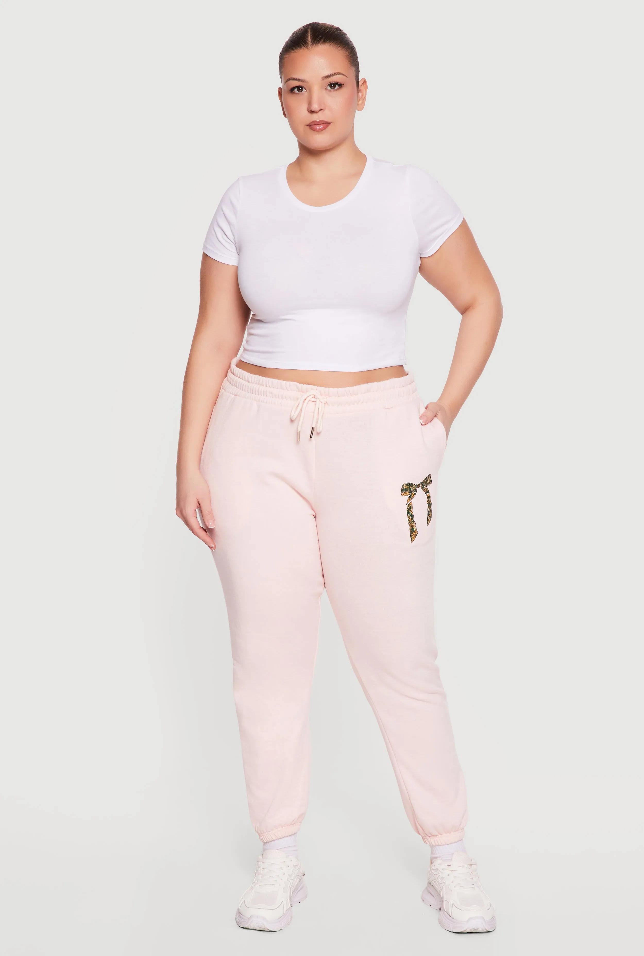 Plus Size Bow Graphic Detail Sweatpants sold by Rainbow product image thumbnail 2