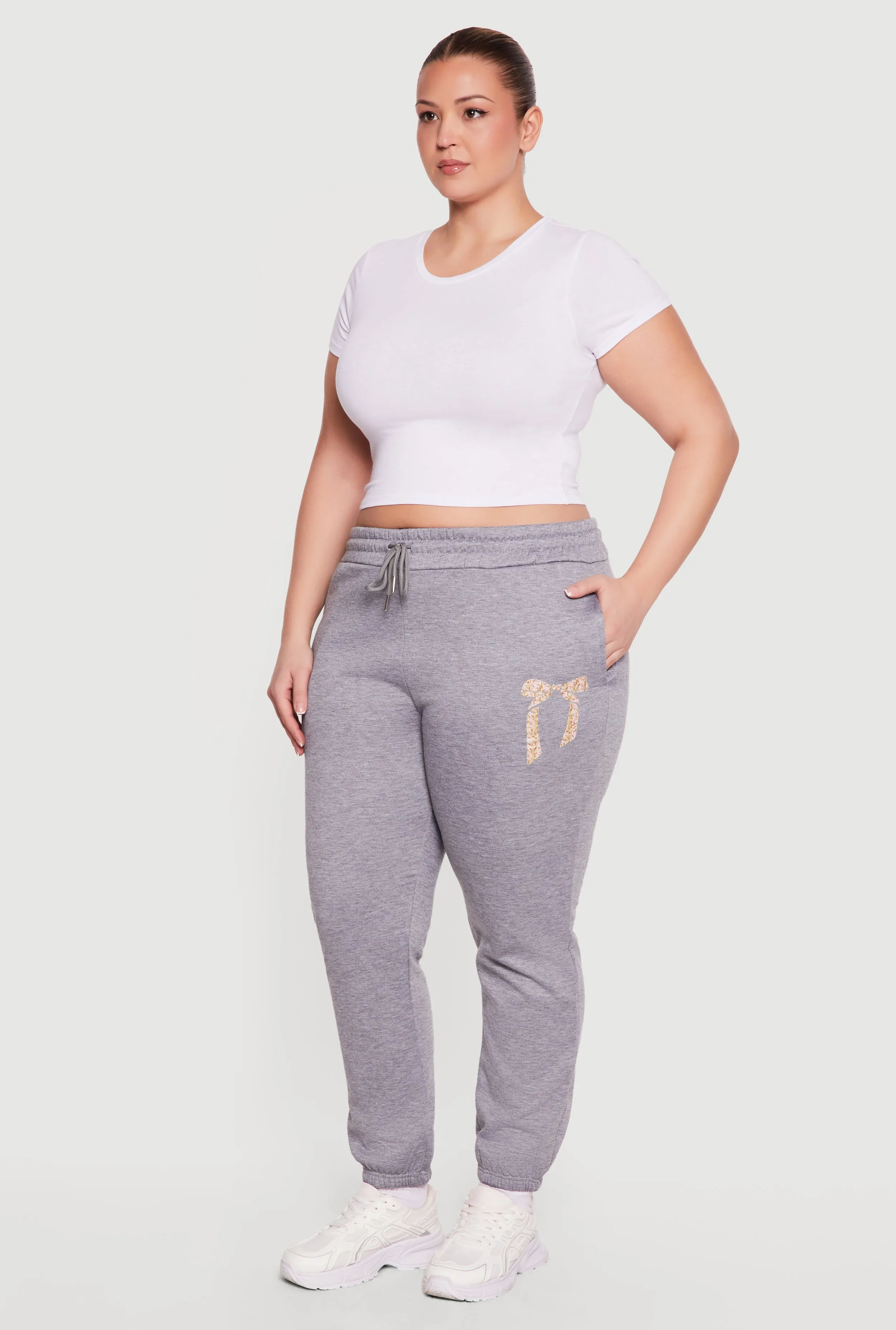 Plus Size Bow Graphic Detail Sweatpants sold by Rainbow product image thumbnail 2
