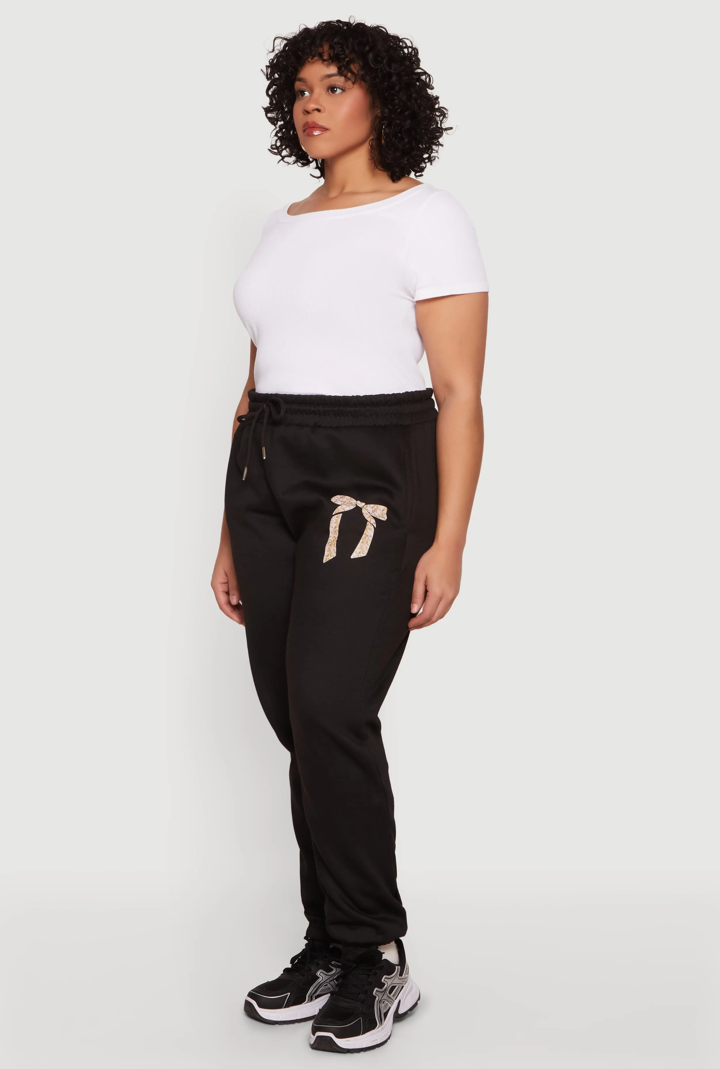 Plus Size Bow Graphic Detail Sweatpants sold by Rainbow product image thumbnail 2