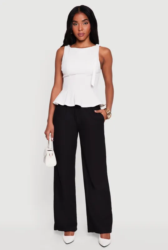 Wide Leg Linen Pants made by Rainbow