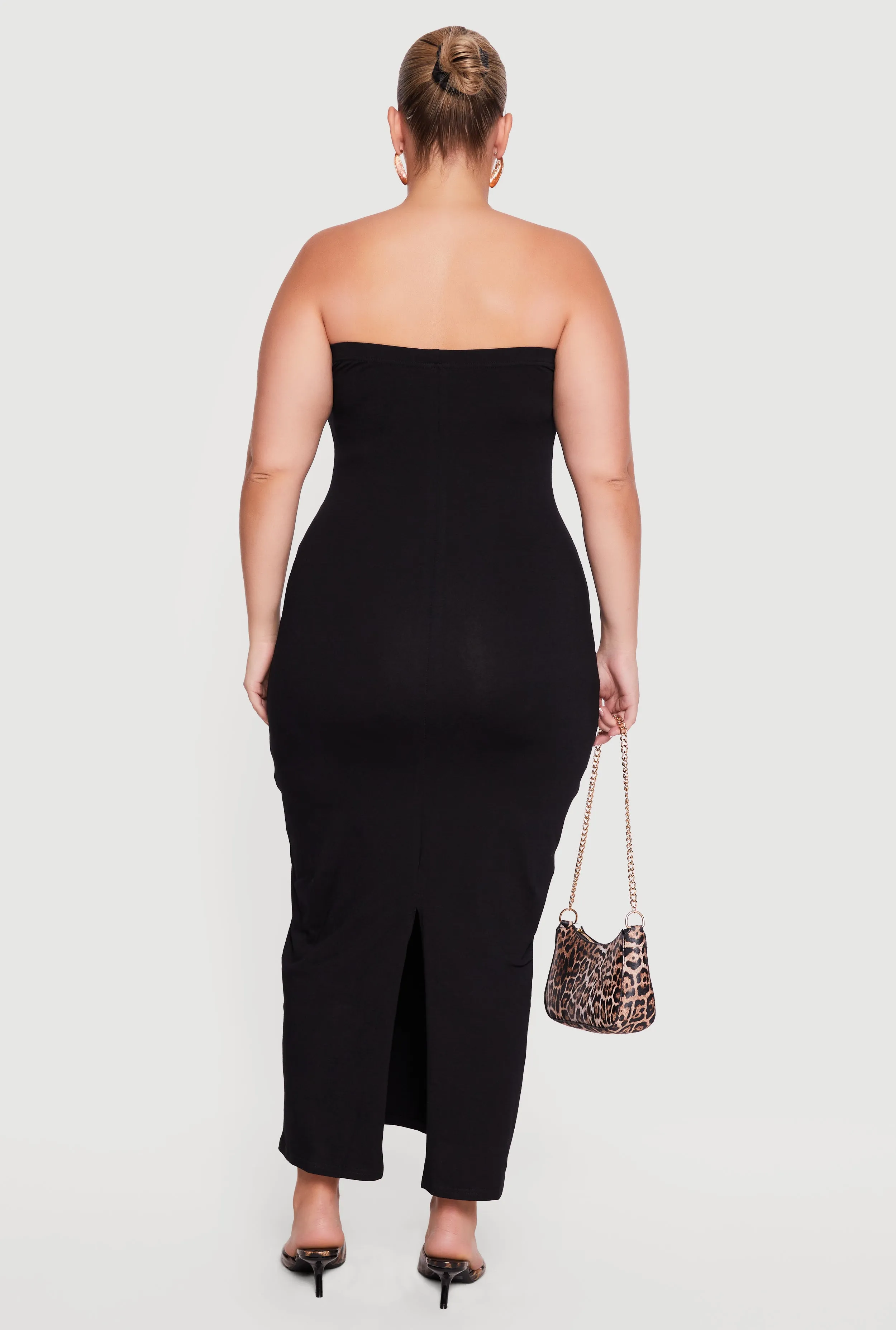 Plus Size Solid Maxi Tube Dress sold by Rainbow product image thumbnail 3
