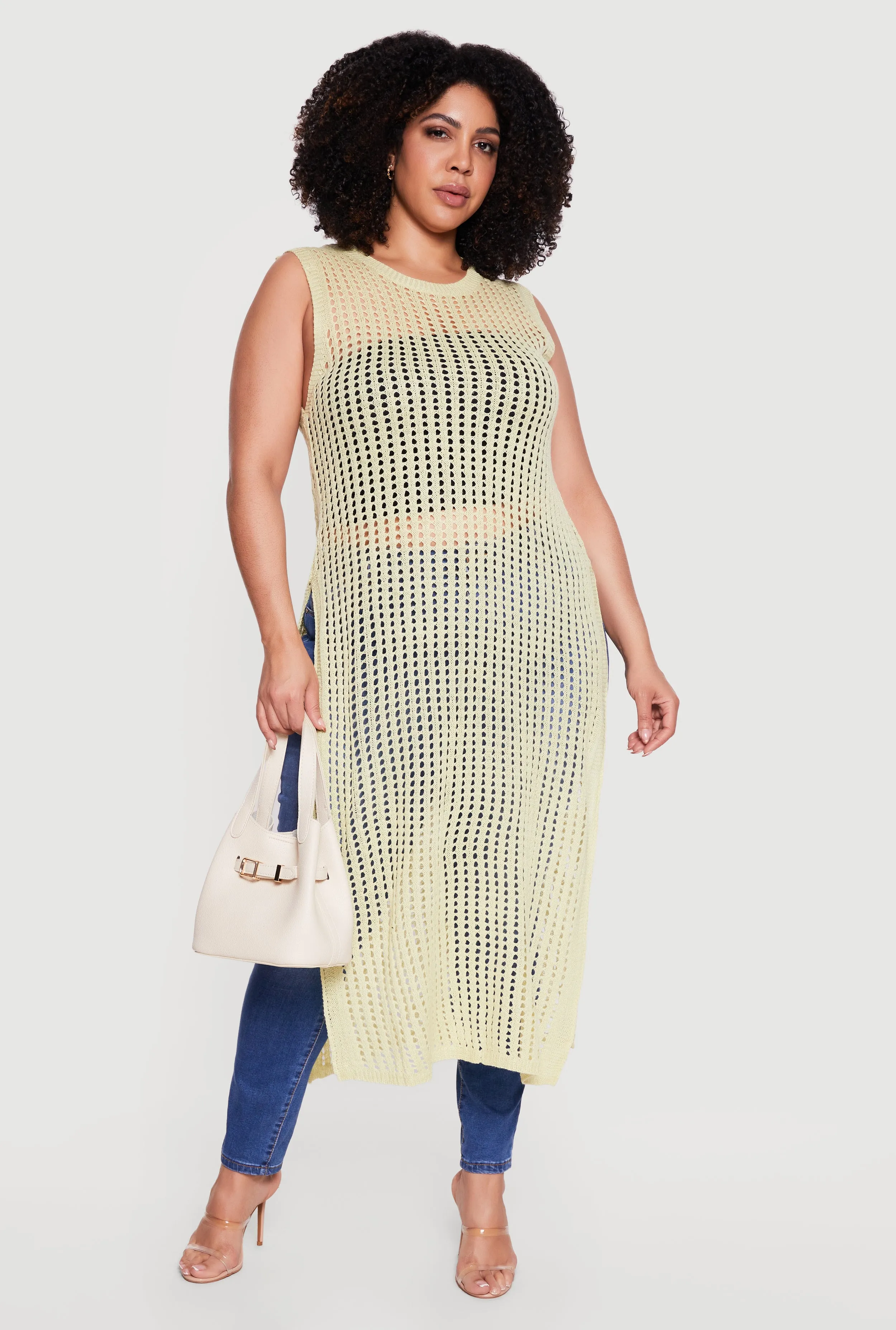 Plus Size Crochet Sleeveless Maxi Top sold by Rainbow product image thumbnail 5