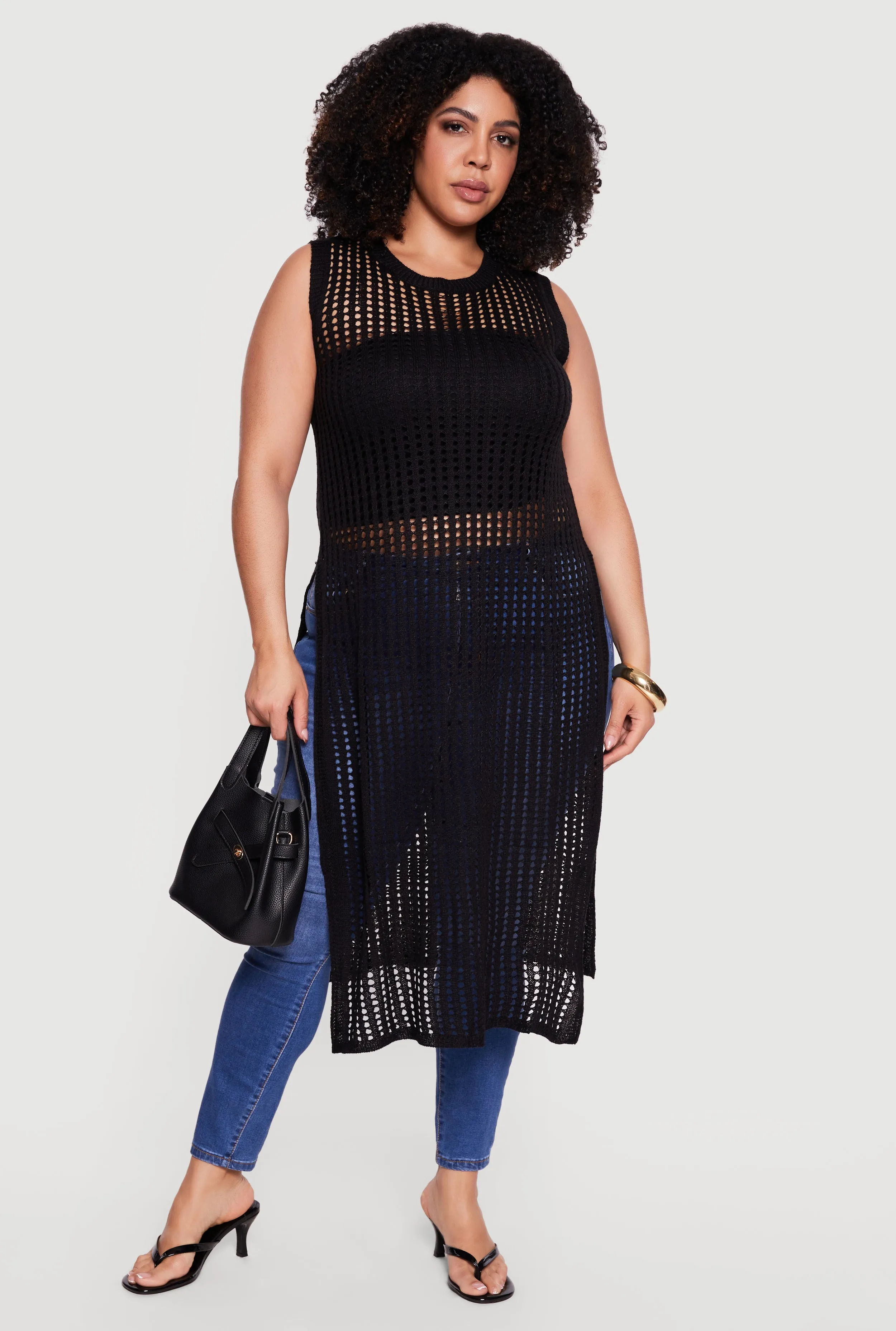 Plus Size Crochet Sleeveless Maxi Top sold by Rainbow product image thumbnail 2