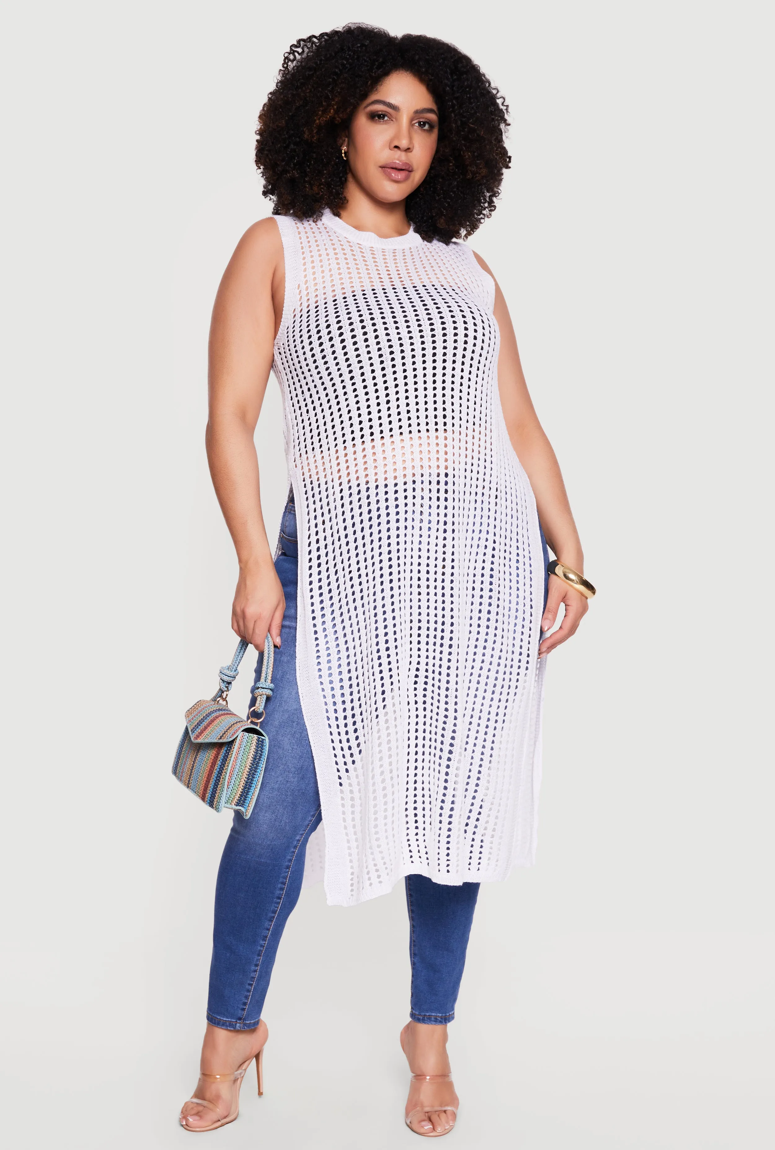 Plus Size Crochet Sleeveless Maxi Top sold by Rainbow product image thumbnail 3