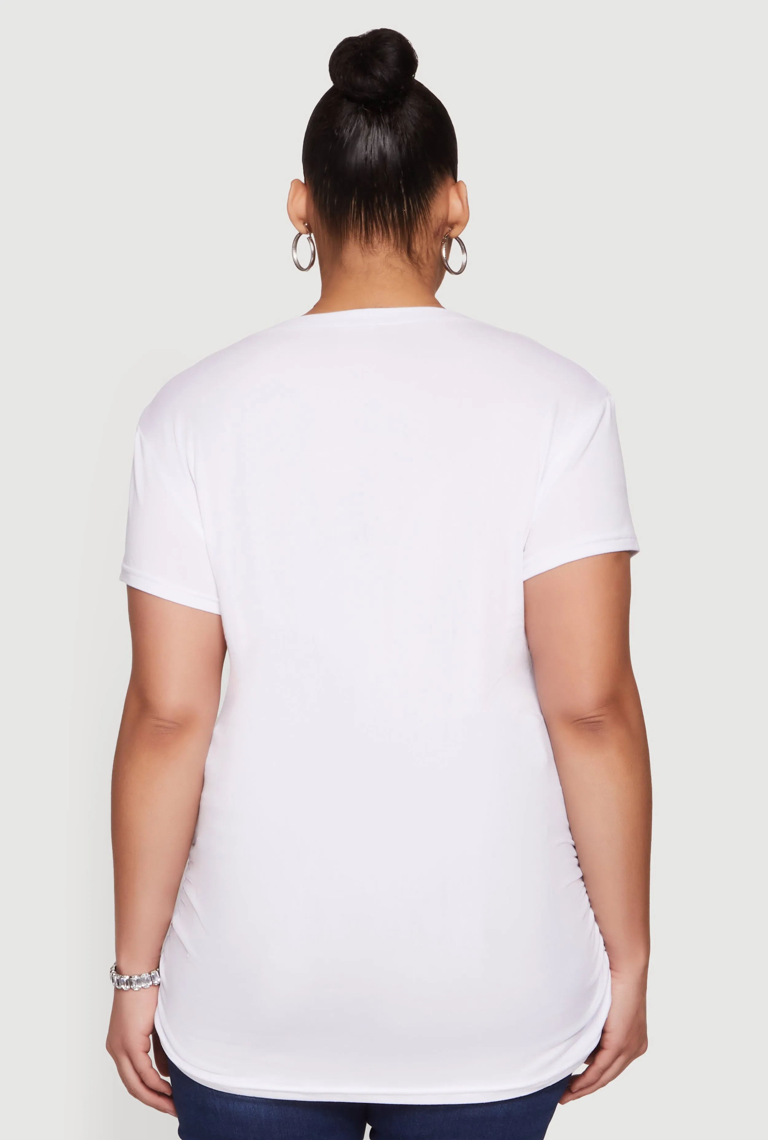 Plus Size Rhinestone Rose Girl Gang Los Angeles Graphic Tee sold by Rainbow product image thumbnail 5