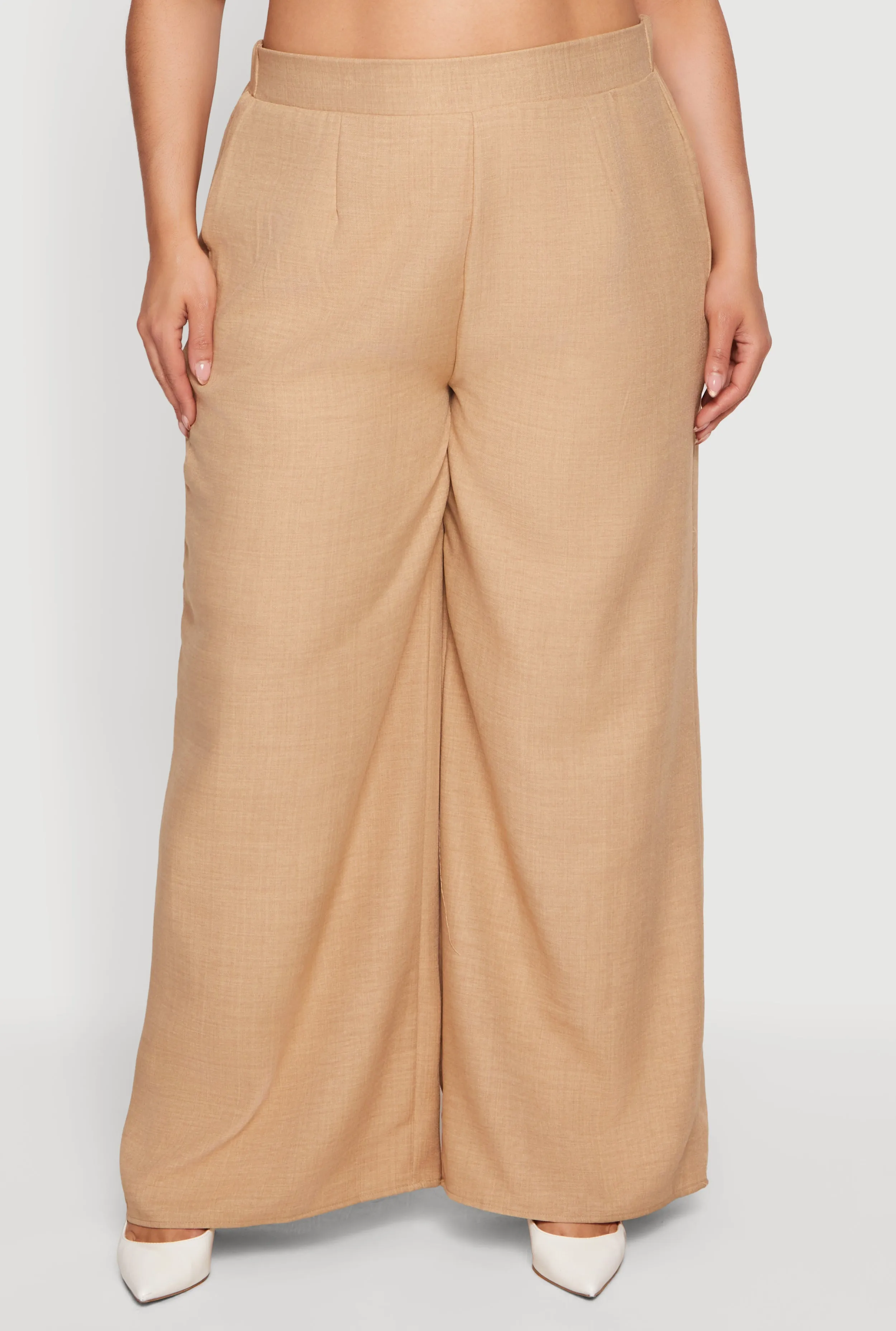 Plus Size High Waisted Wide Leg Pleated Pants sold by Rainbow product image thumbnail 3