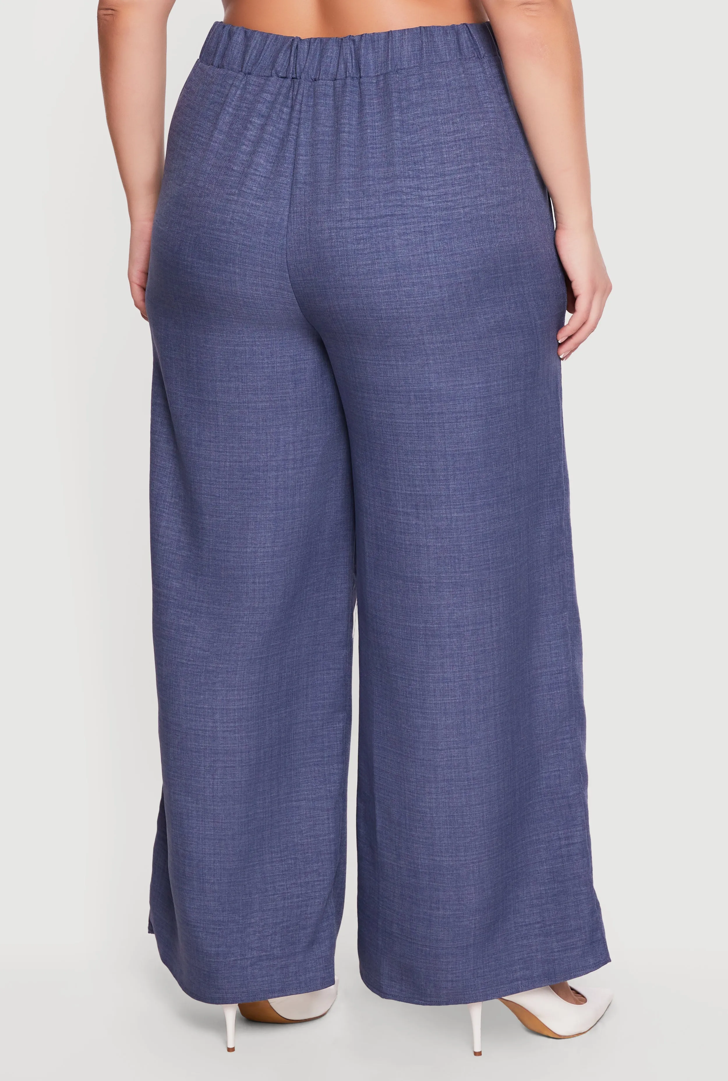 Plus Size High Waisted Wide Leg Pleated Pants sold by Rainbow product image thumbnail 5