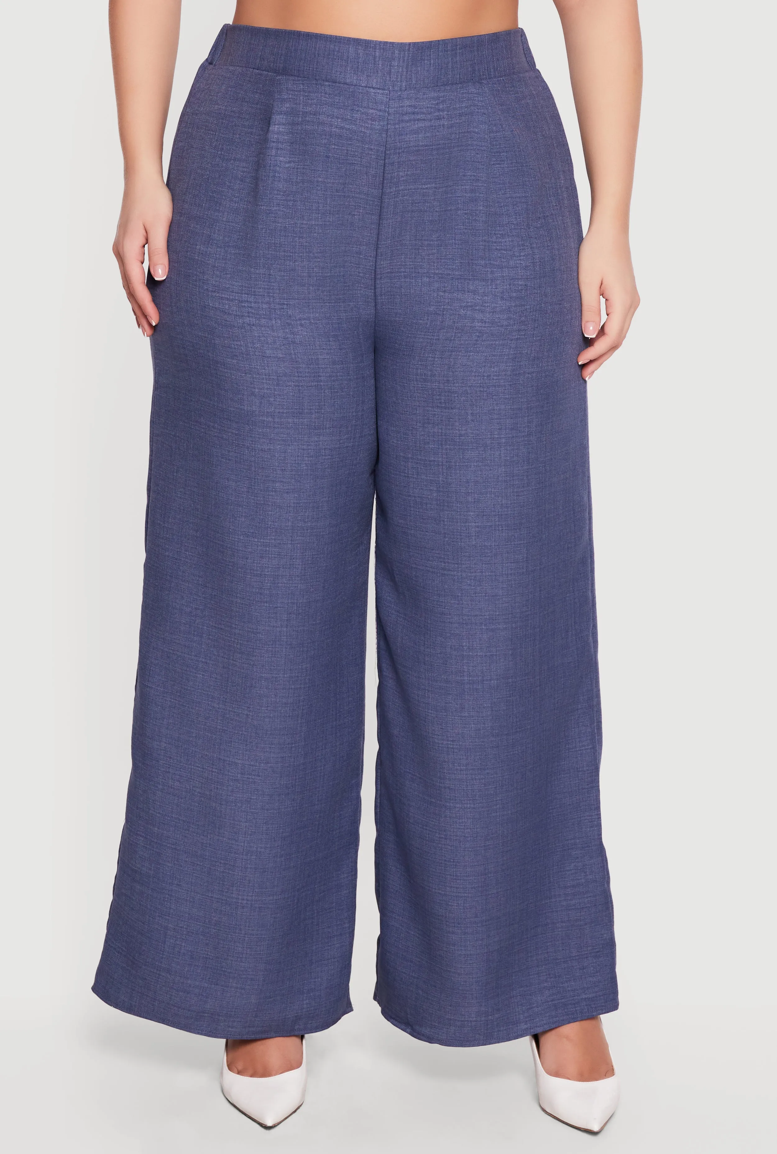 Plus Size High Waisted Wide Leg Pleated Pants sold by Rainbow product image thumbnail 3