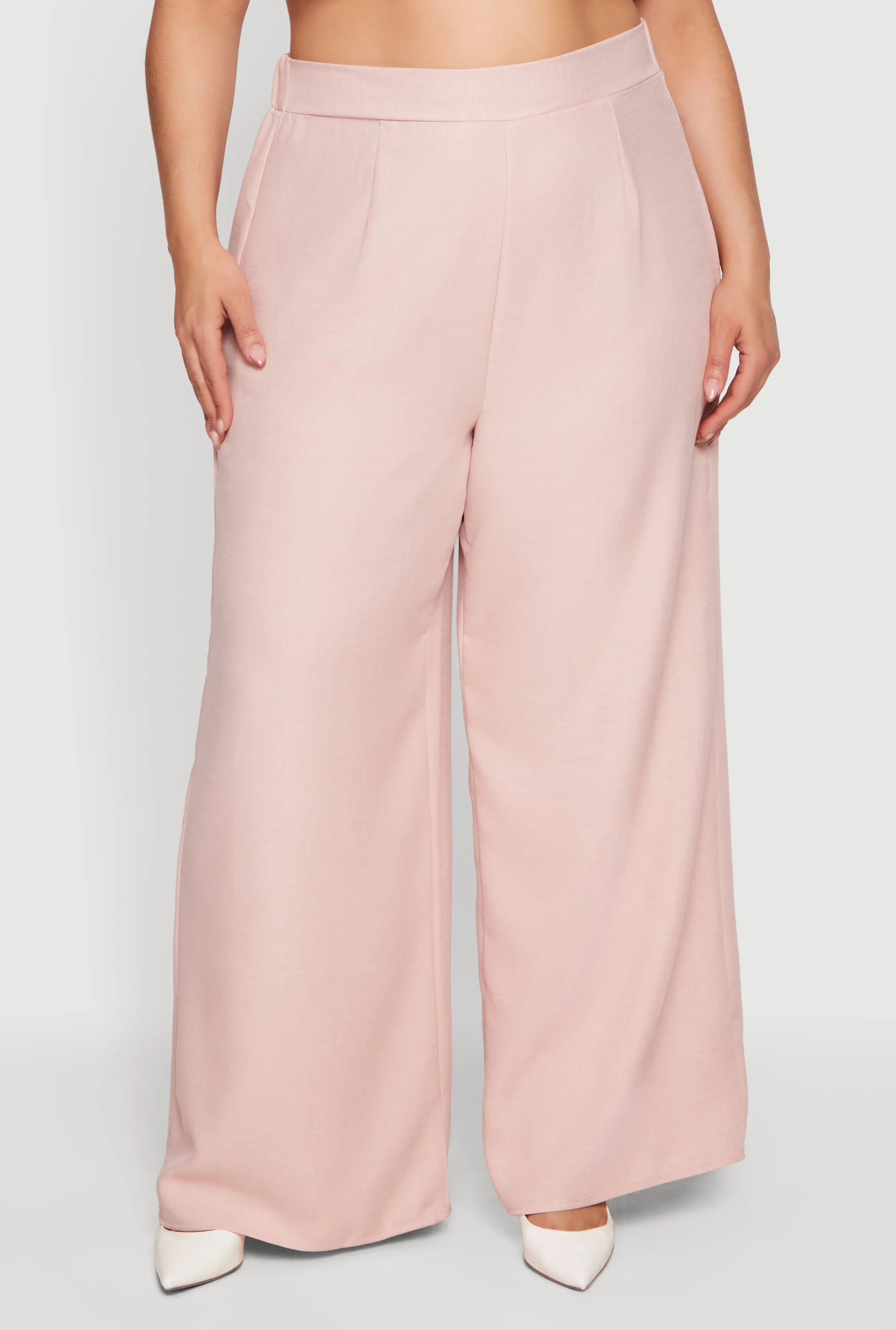 Plus Size High Waisted Wide Leg Pleated Pants sold by Rainbow product image thumbnail 3