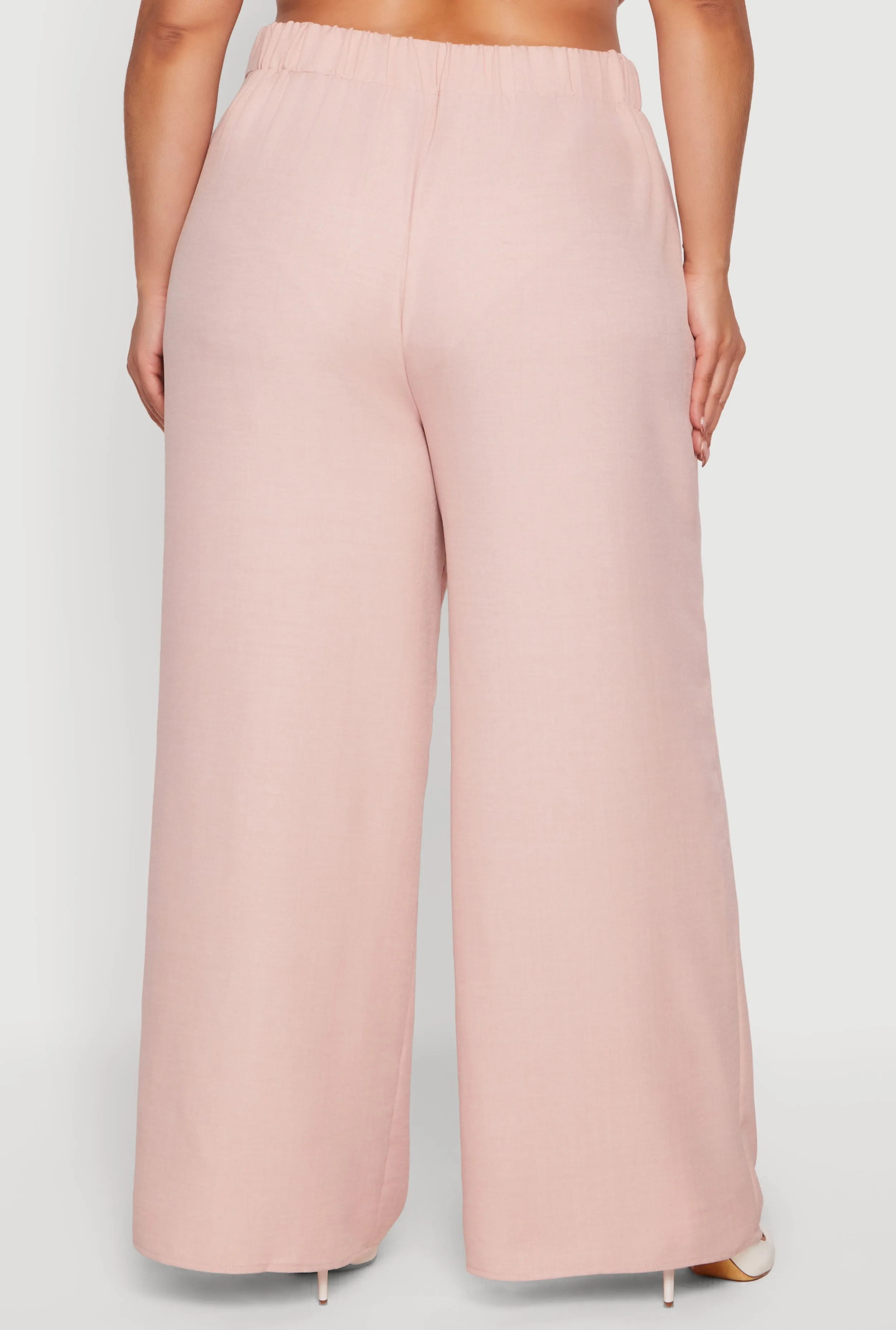 Plus Size High Waisted Wide Leg Pleated Pants sold by Rainbow product image thumbnail 5