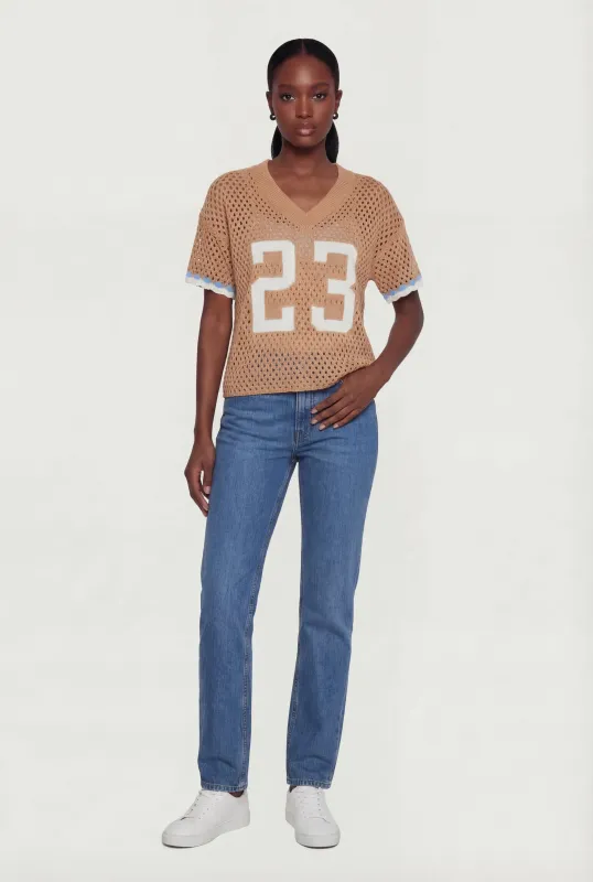 Crochet 23 Graphic Football Jersey made by Rainbow