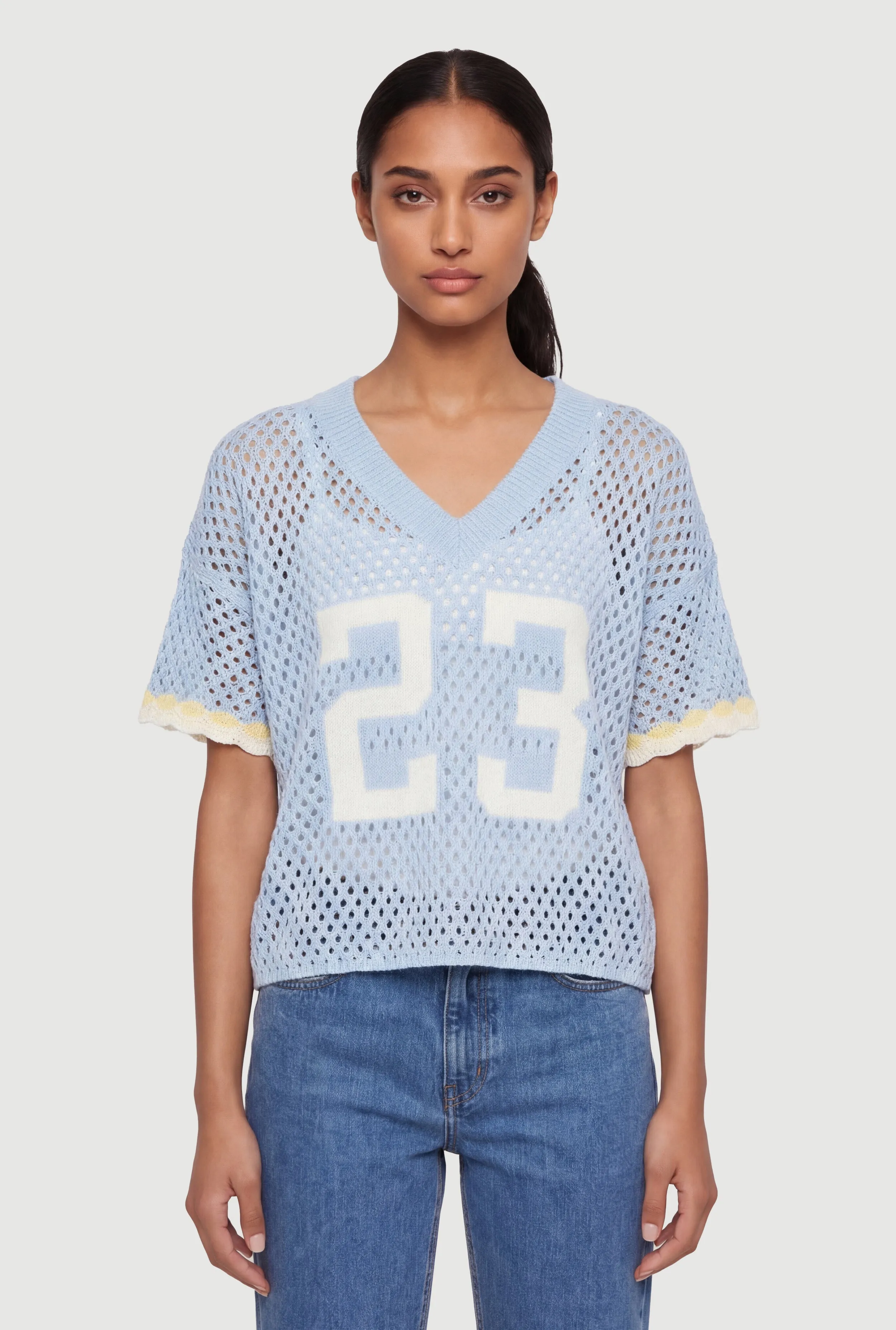 Crochet 23 Graphic Football Jersey sold by Rainbow product image thumbnail 2