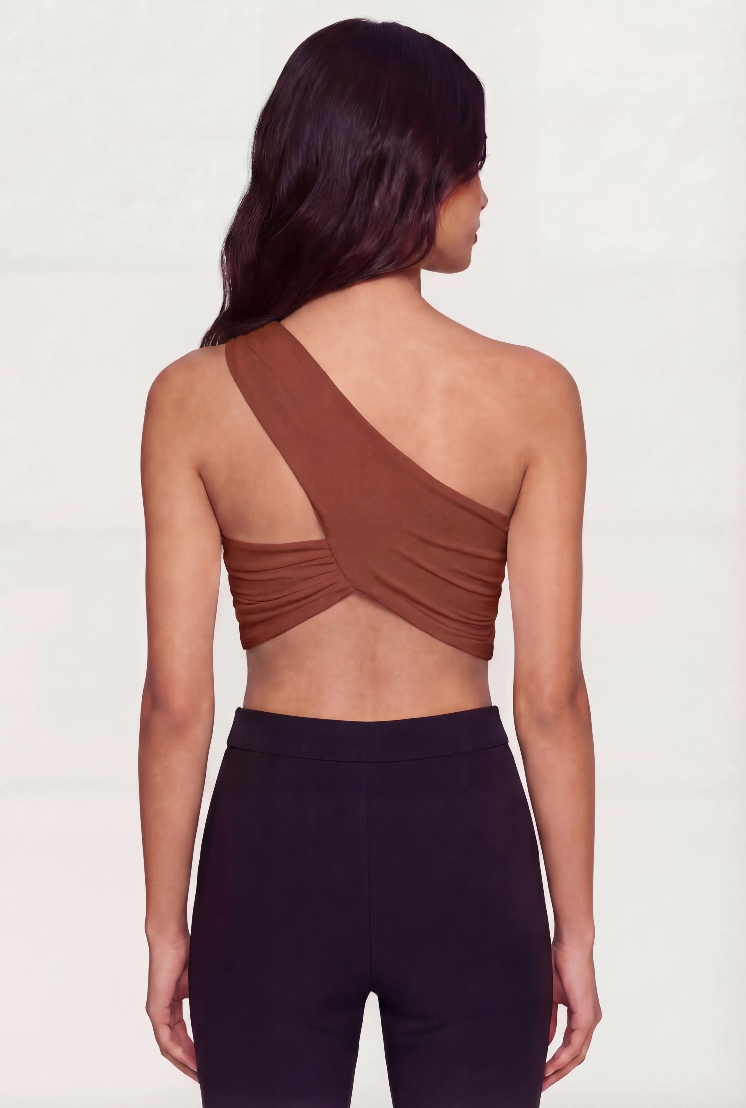 Metallic Detail Side Ruched Crop Top sold by Rainbow product image thumbnail 5