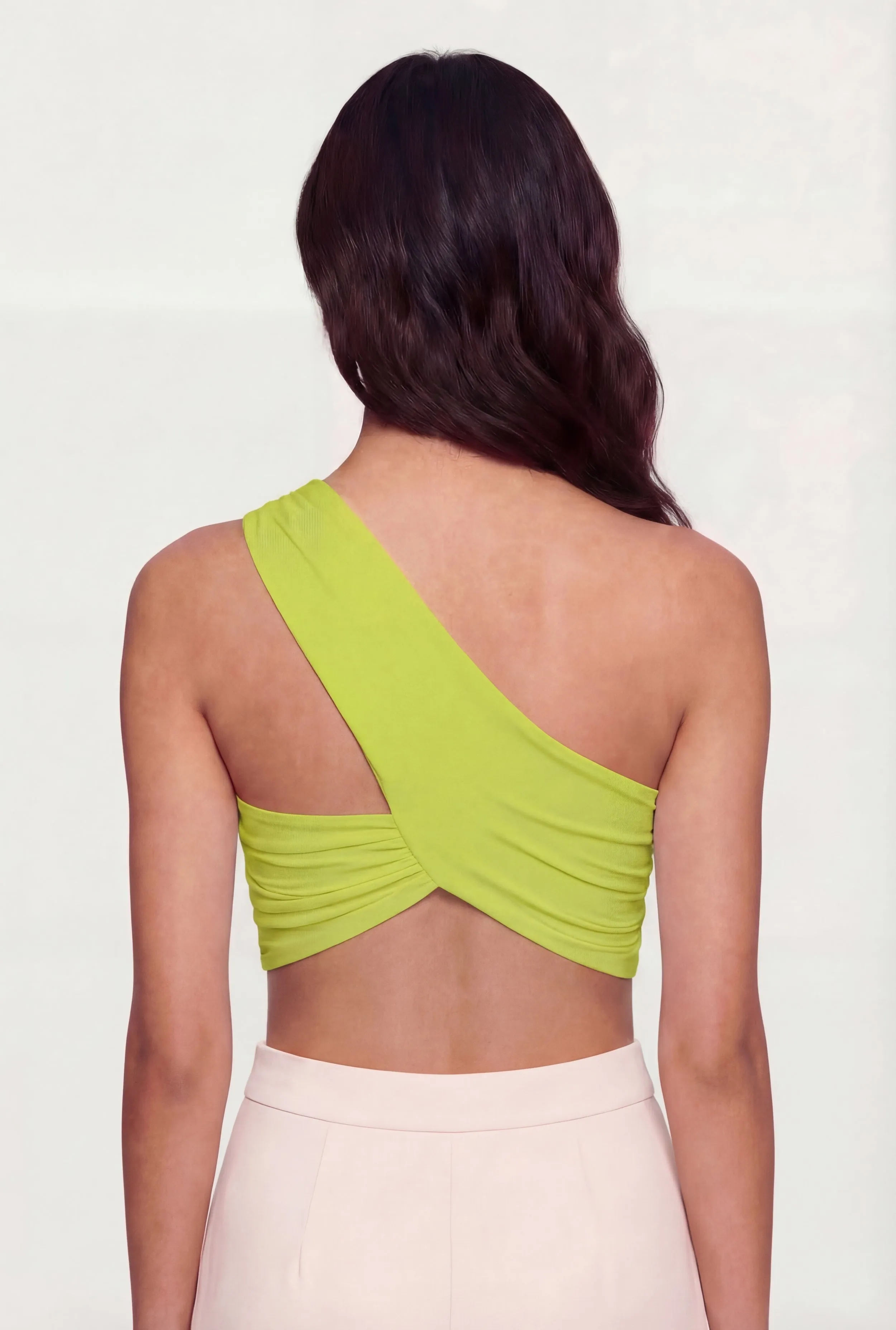 Metallic Detail Side Ruched Crop Top sold by Rainbow product image thumbnail 5