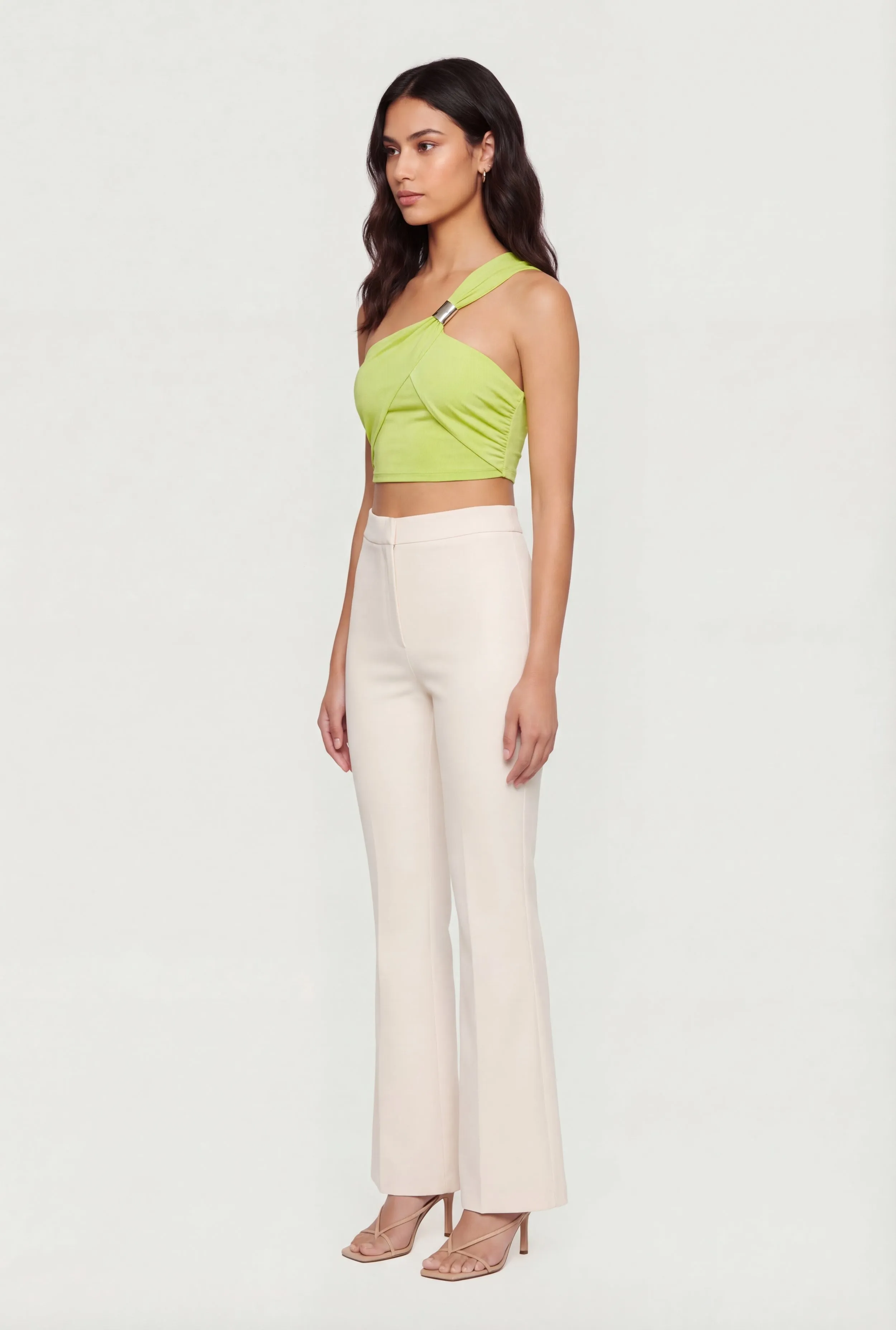 Metallic Detail Side Ruched Crop Top sold by Rainbow product image thumbnail 3