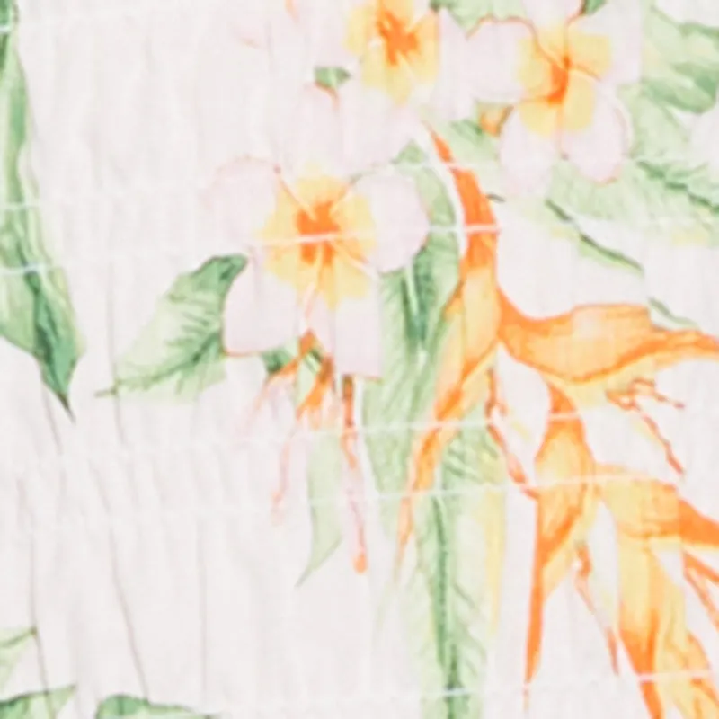 Plus Size Tropical Floral Smocked Waist Cami Dress sold by Rainbow product image thumbnail 4