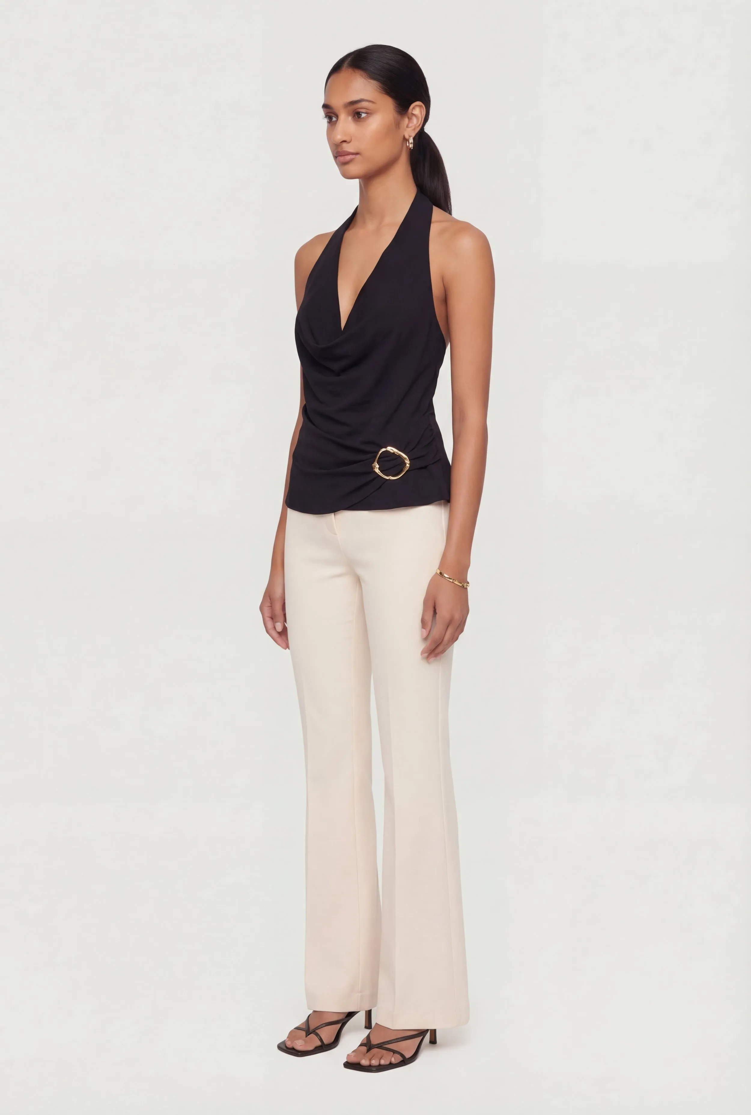 Metallic Detail Cowl Neck Halter Blouse sold by Rainbow product image thumbnail 3