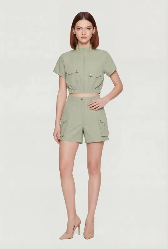 High Waisted Cargo Shorts made by Rainbow