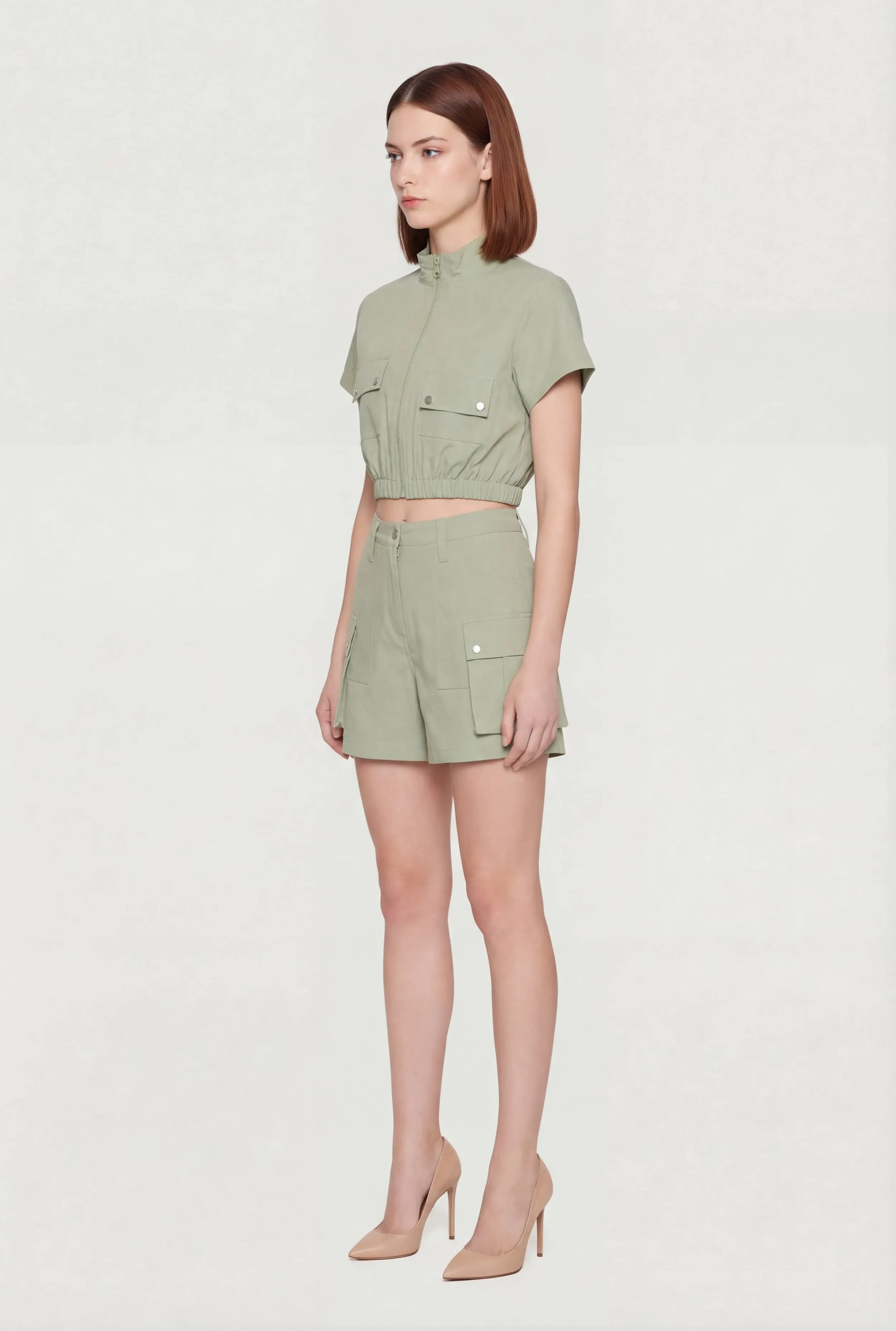 High Waisted Cargo Shorts sold by Rainbow product image thumbnail 2