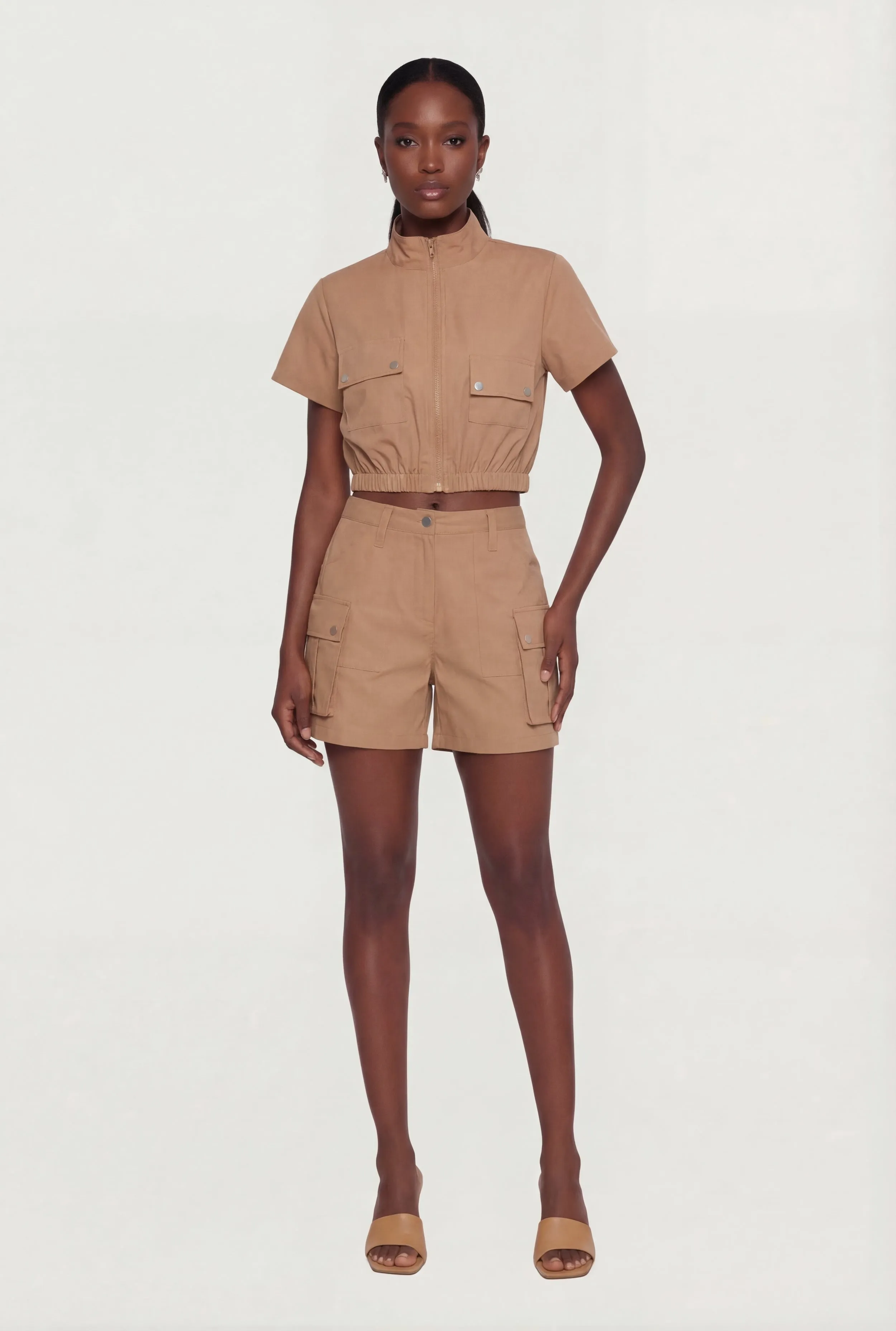 High Waisted Cargo Shorts sold by Rainbow