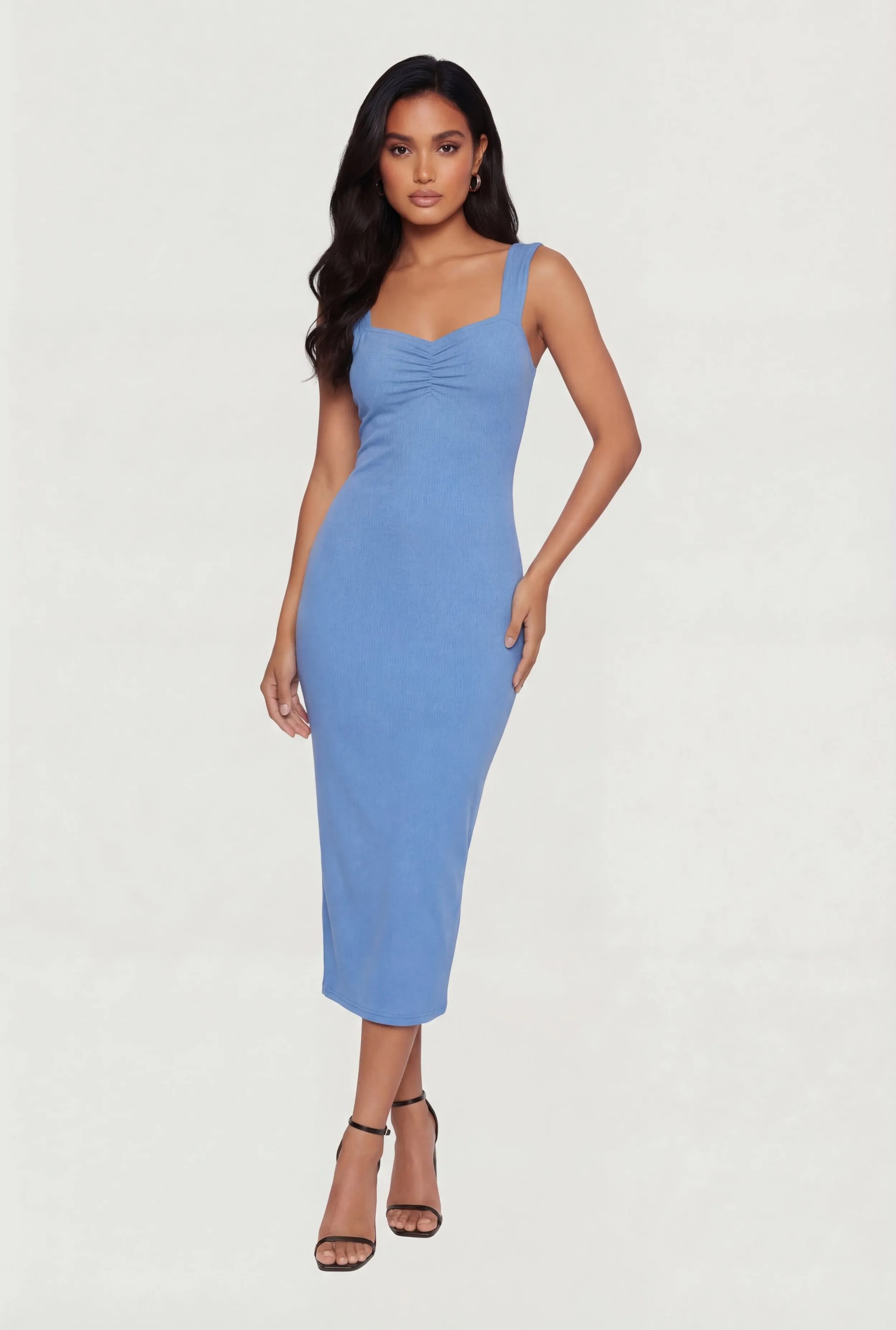 Ruched Front Keyhole Back Tank Dress sold by Rainbow product image thumbnail 2