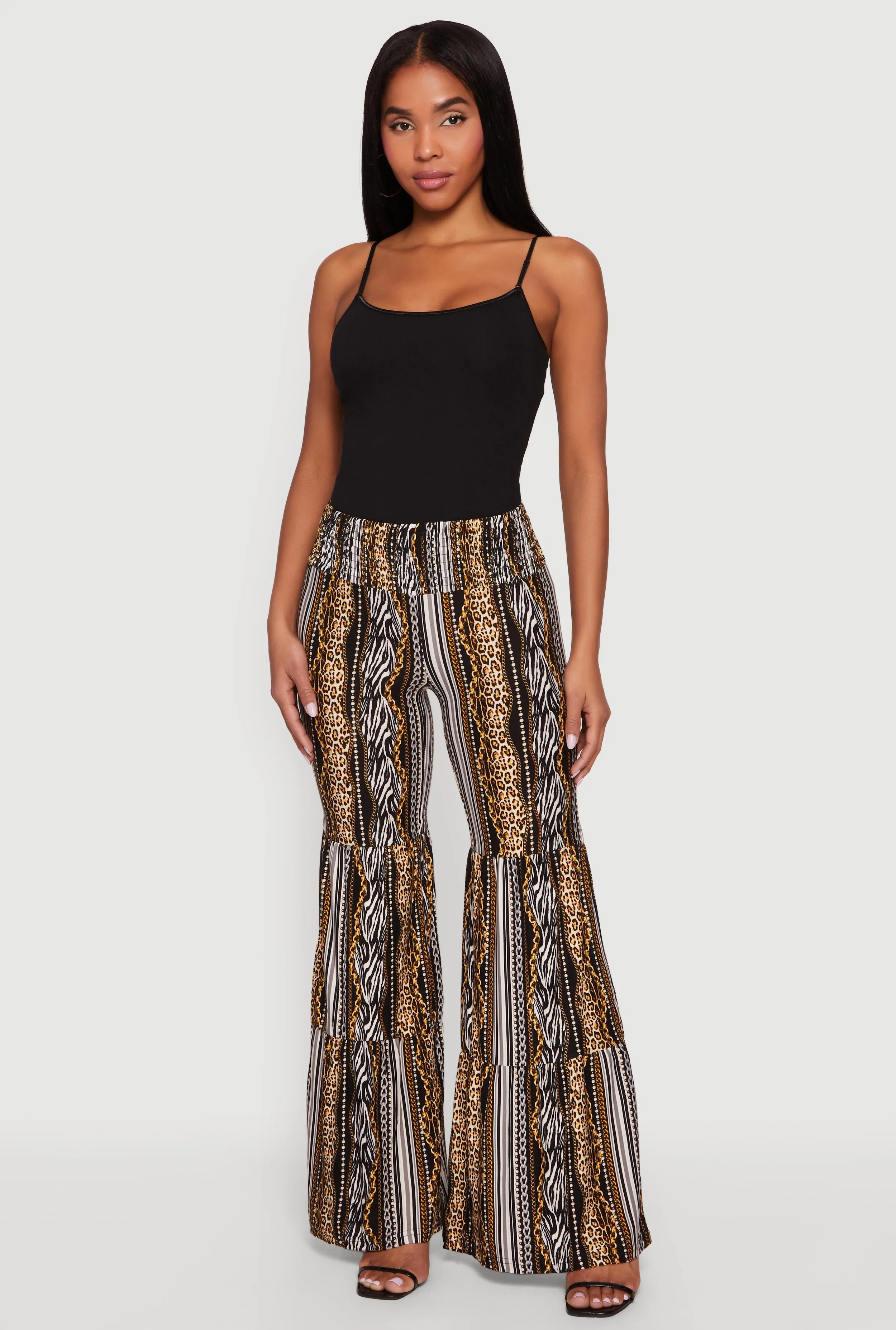 Patterned Tiered Flare Pants sold by Rainbow product image thumbnail 2