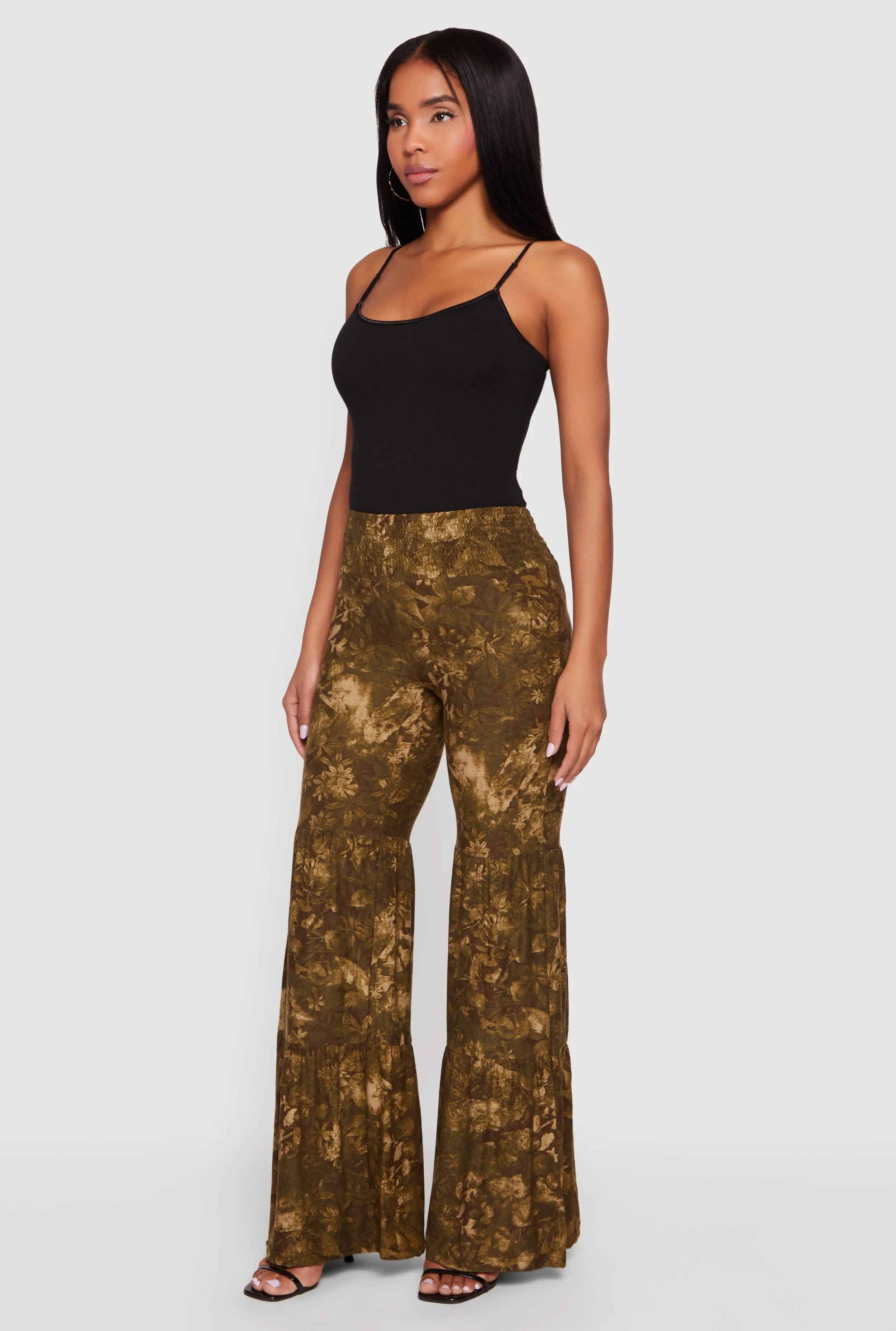 Patterned Tiered Flare Pants sold by Rainbow product image thumbnail 2
