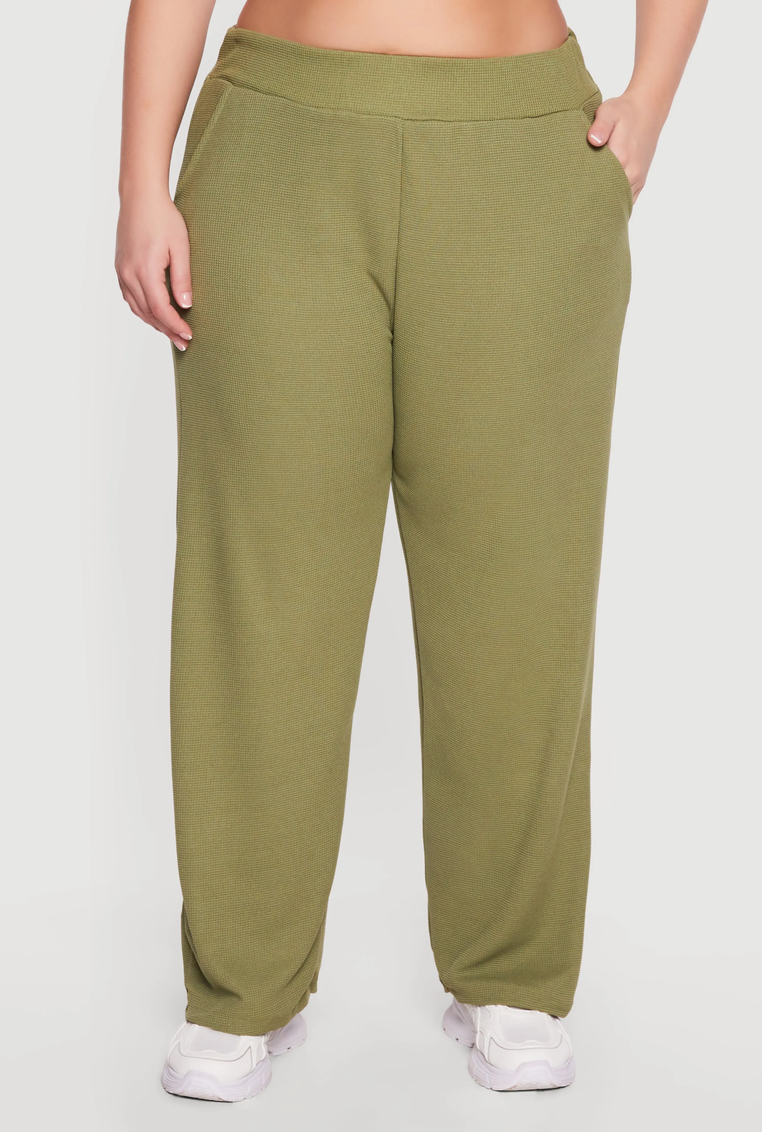 Plus Size Wide Leg Textured Knit Pants sold by Rainbow product image thumbnail 3