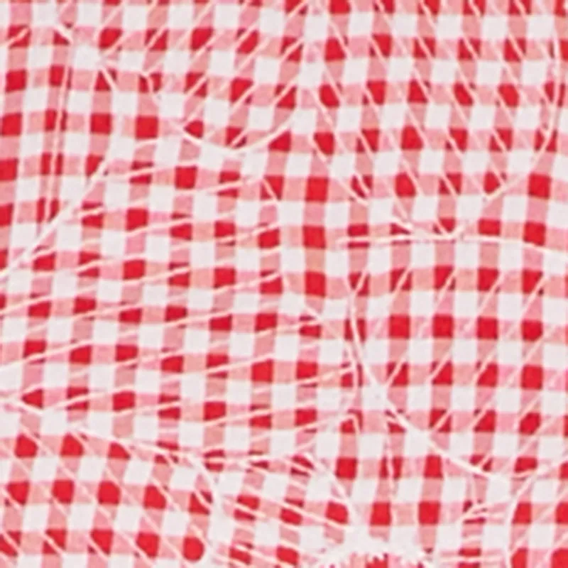 Floral Decorative Stitch Gingham Drawstring Waist Pants sold by Rainbow product image thumbnail 4