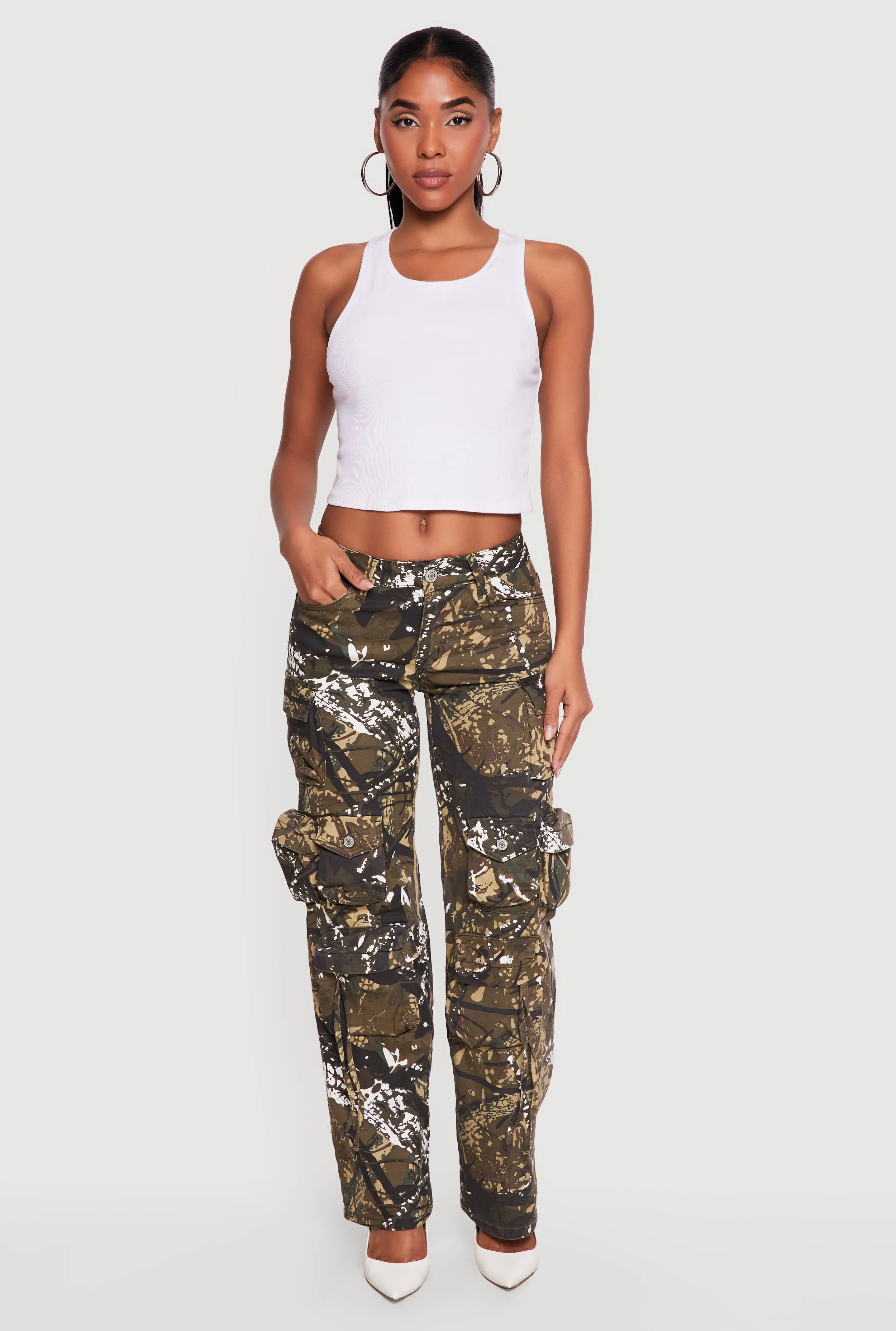 VIP Tree Camo Straight Leg Utility Pants sold by Rainbow