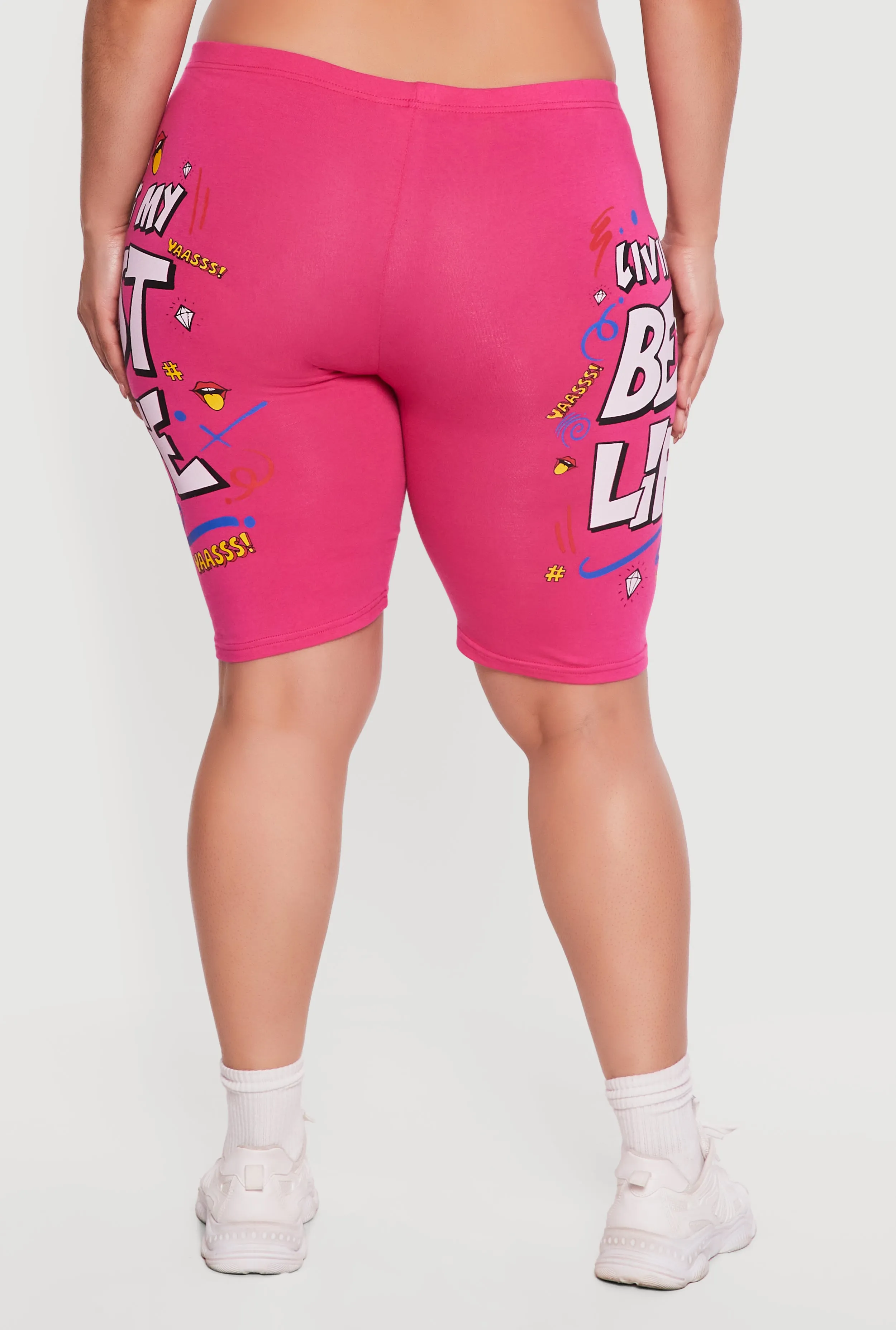 Plus Size Living My Best Life Bike Shorts sold by Rainbow product image thumbnail 5