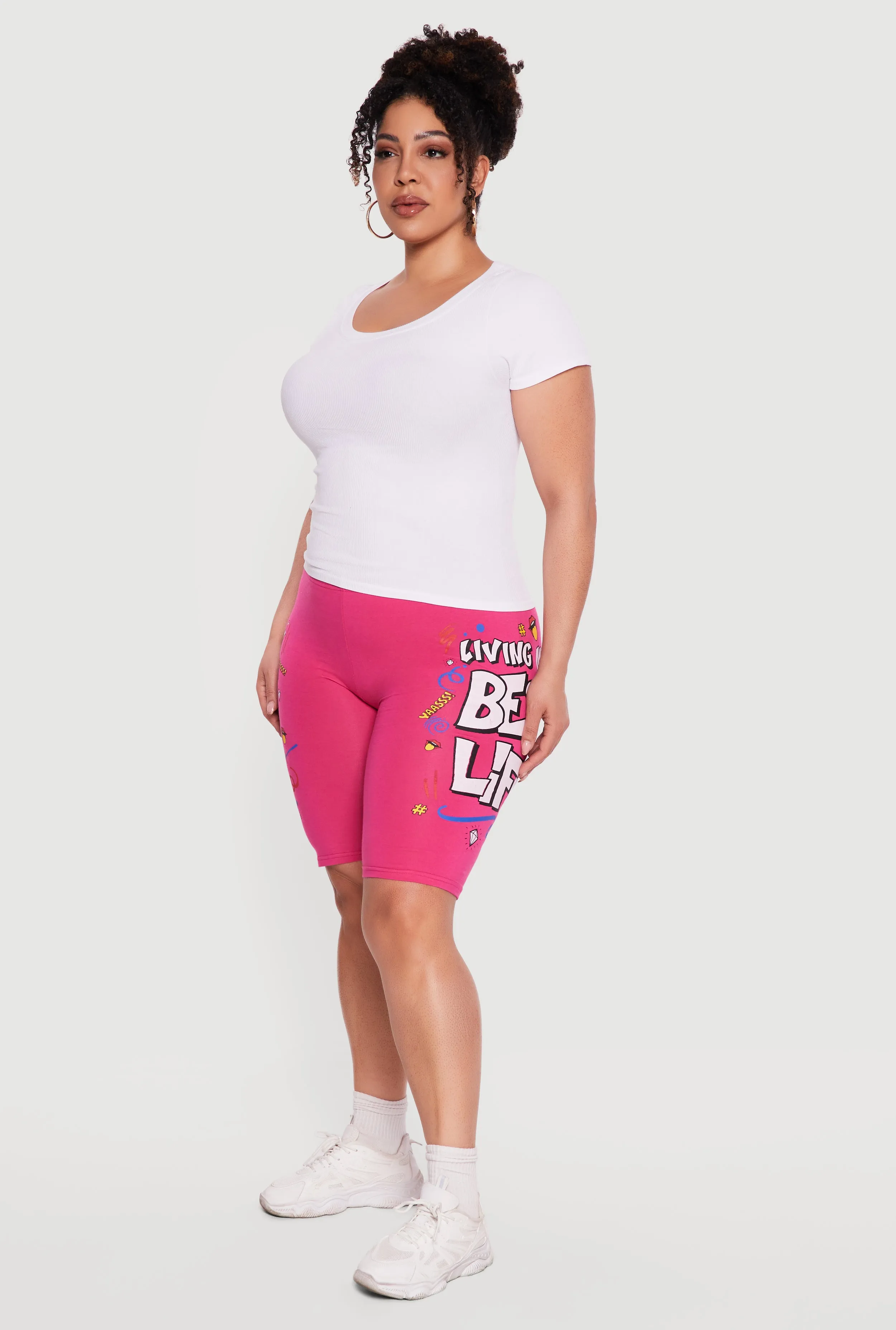 Plus Size Living My Best Life Bike Shorts sold by Rainbow product image thumbnail 2