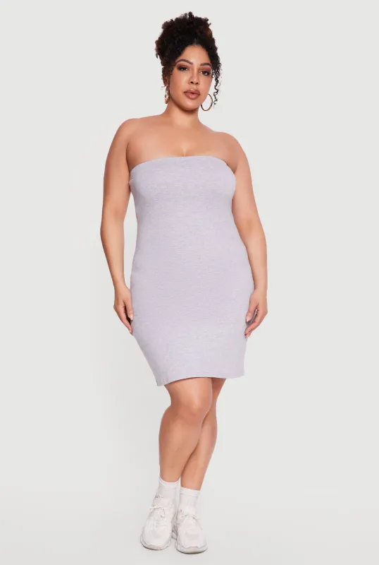 Plus Size Basic Mini Tube Dress made by Daisy